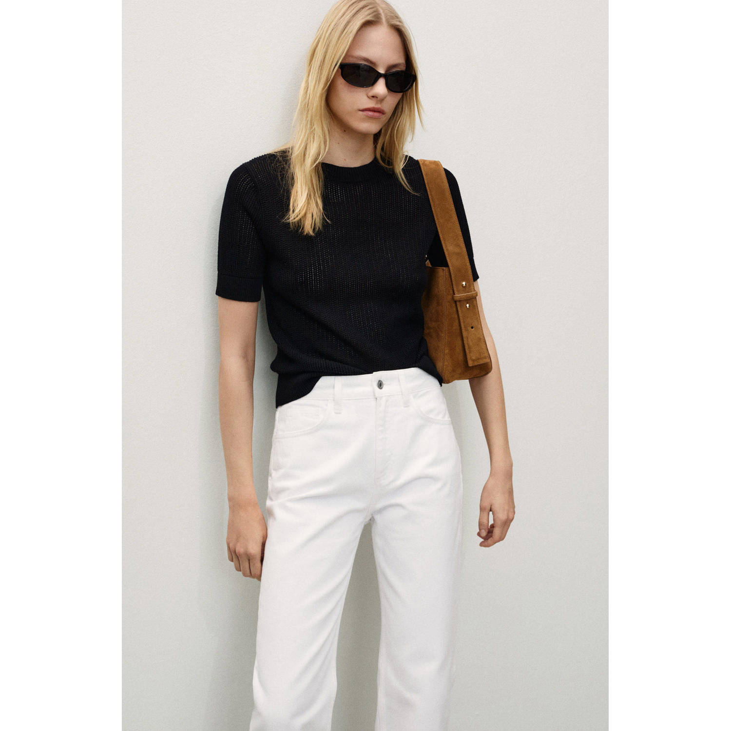 Mango high waist wit