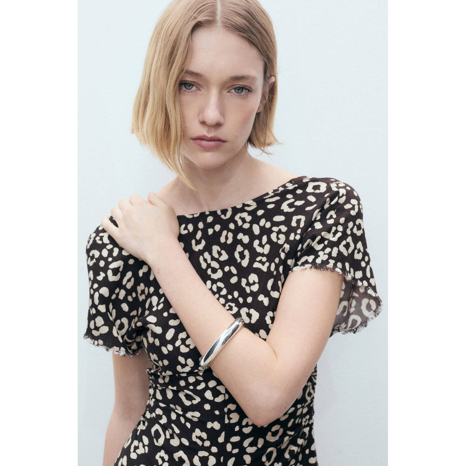 Mango midi jurk zwart