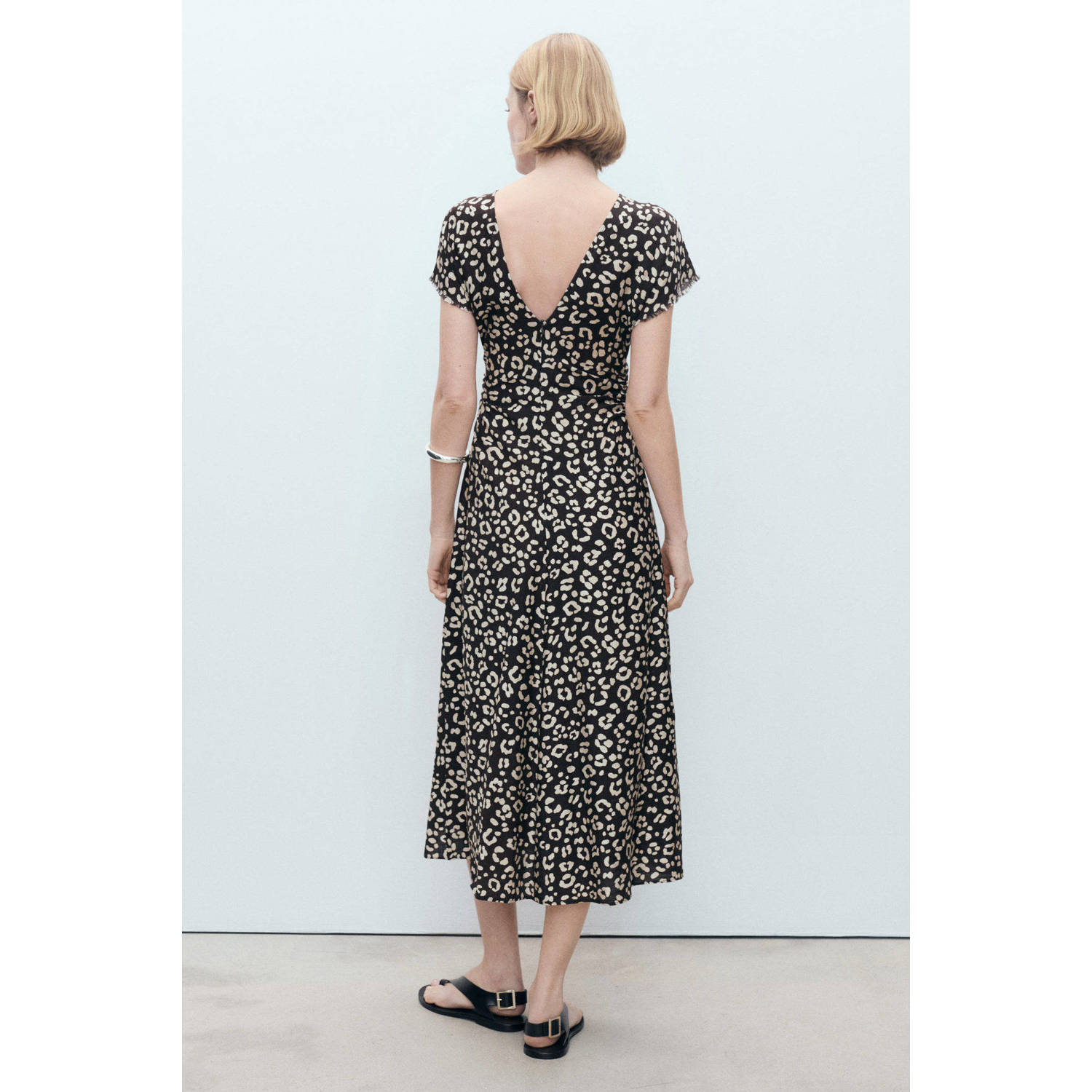 Mango midi jurk zwart