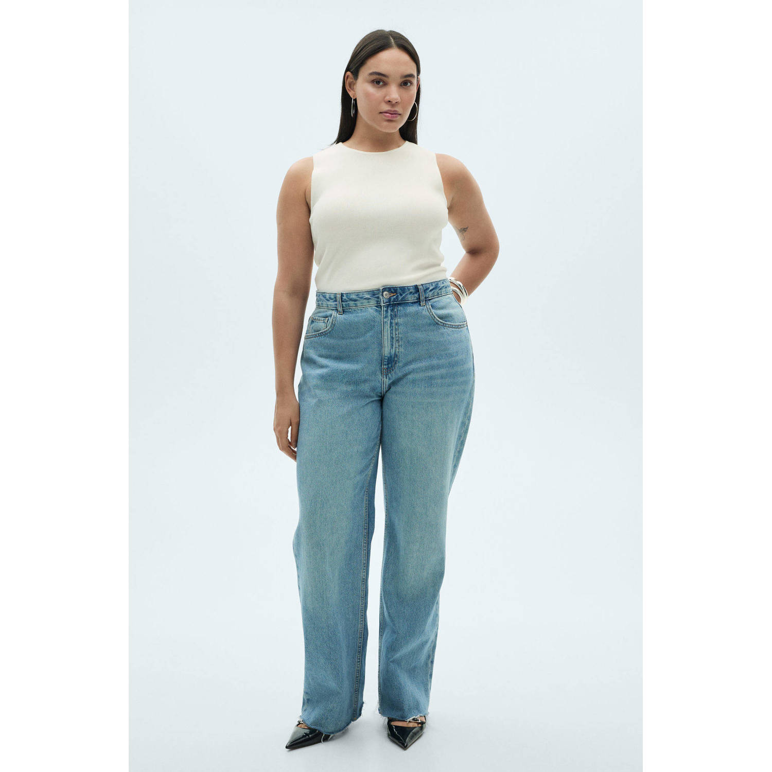 Mango top ecru