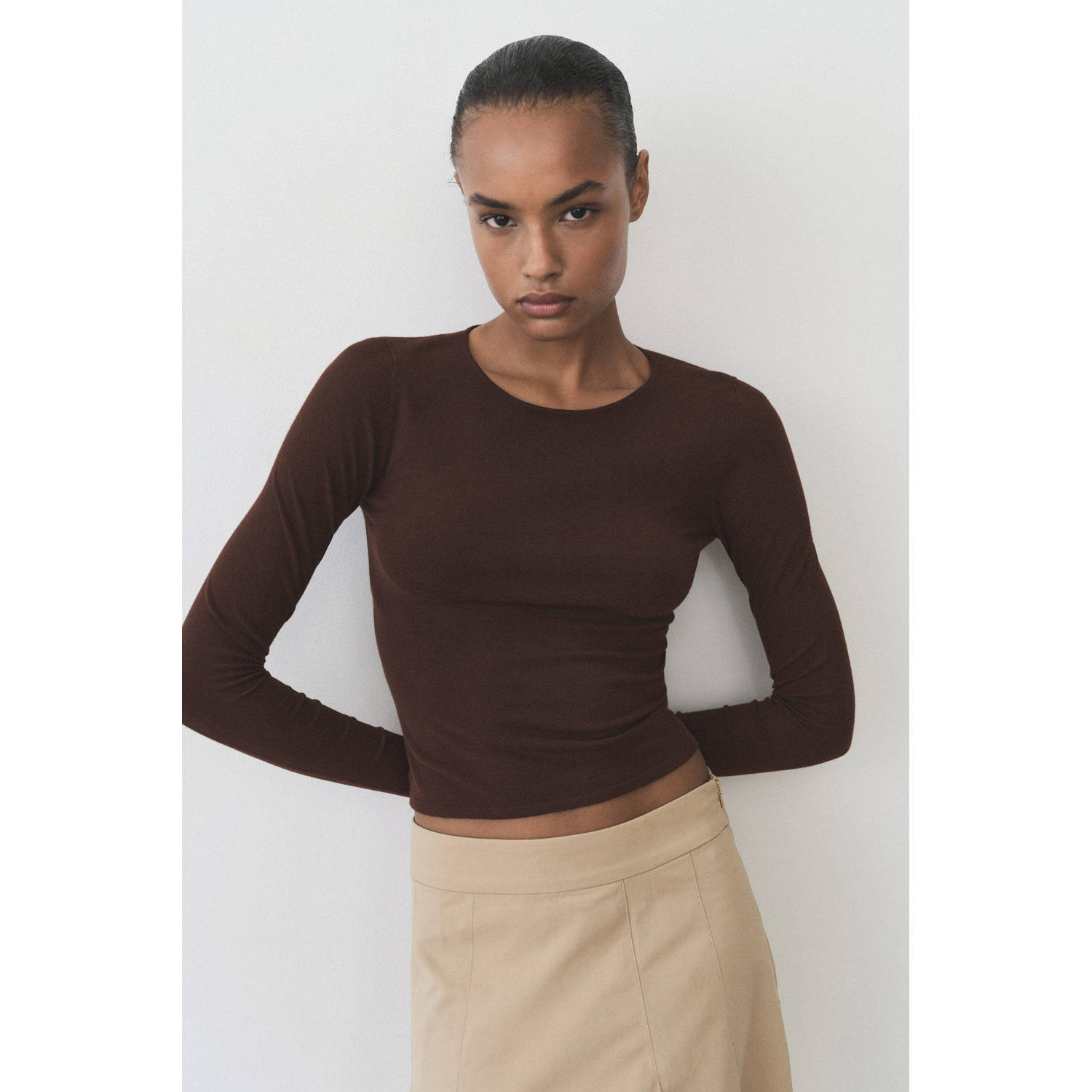 Mango top gebreid