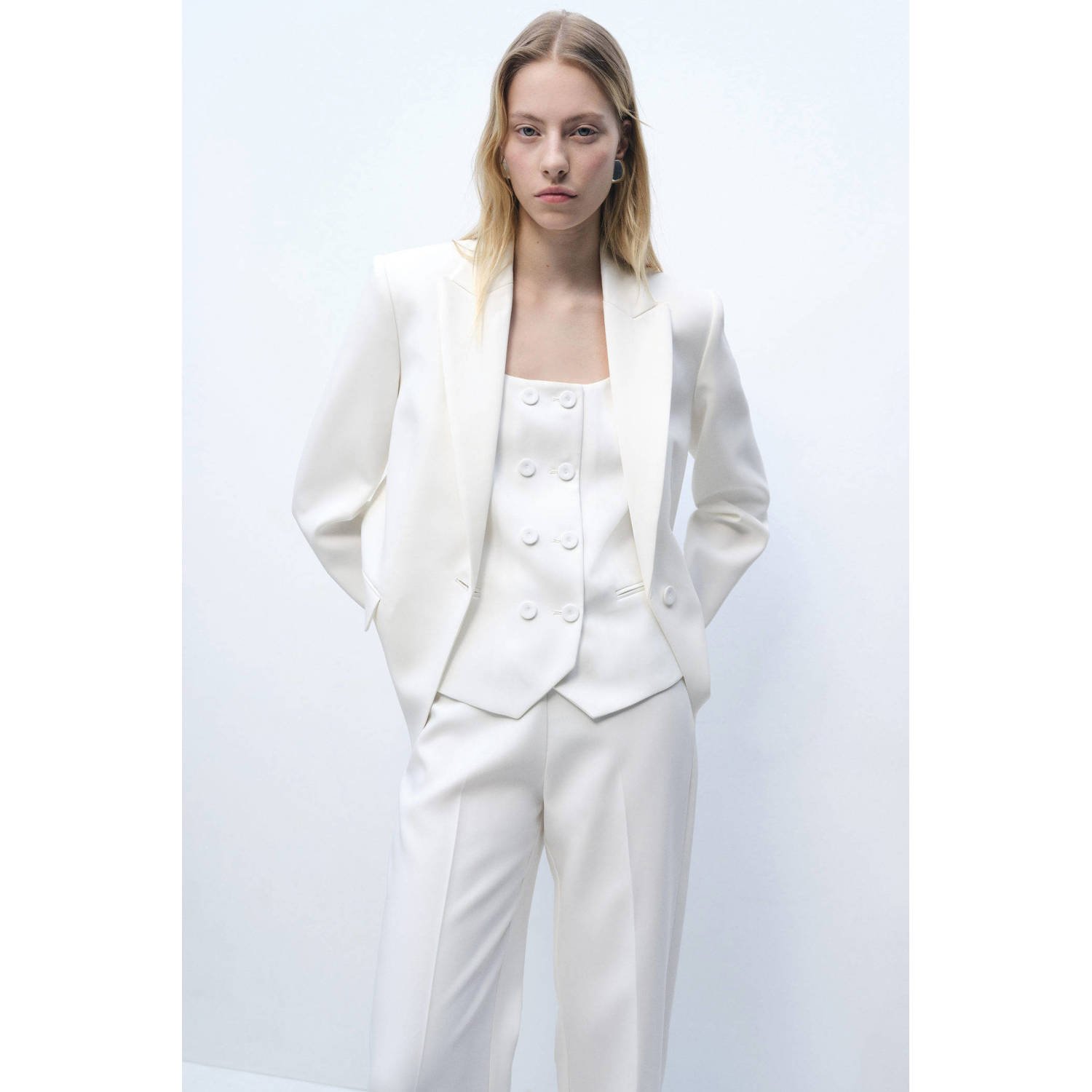 Mango regular blazer wit