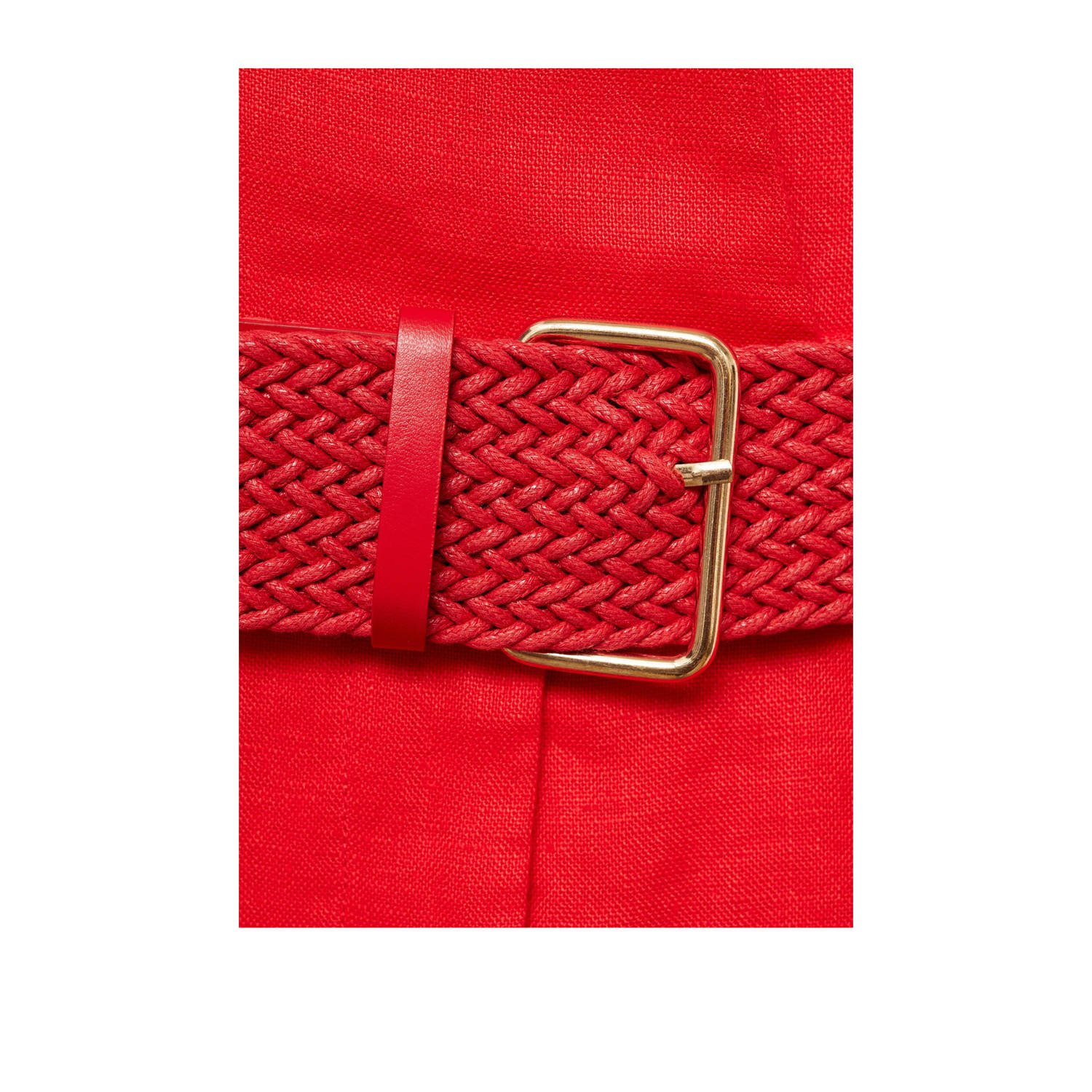 Mango linnen jumpsuit rood