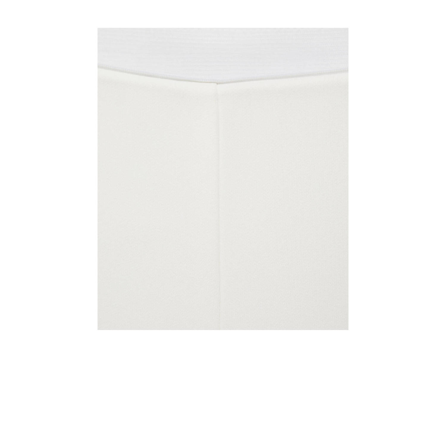 Mango flared high waist pantalon wit