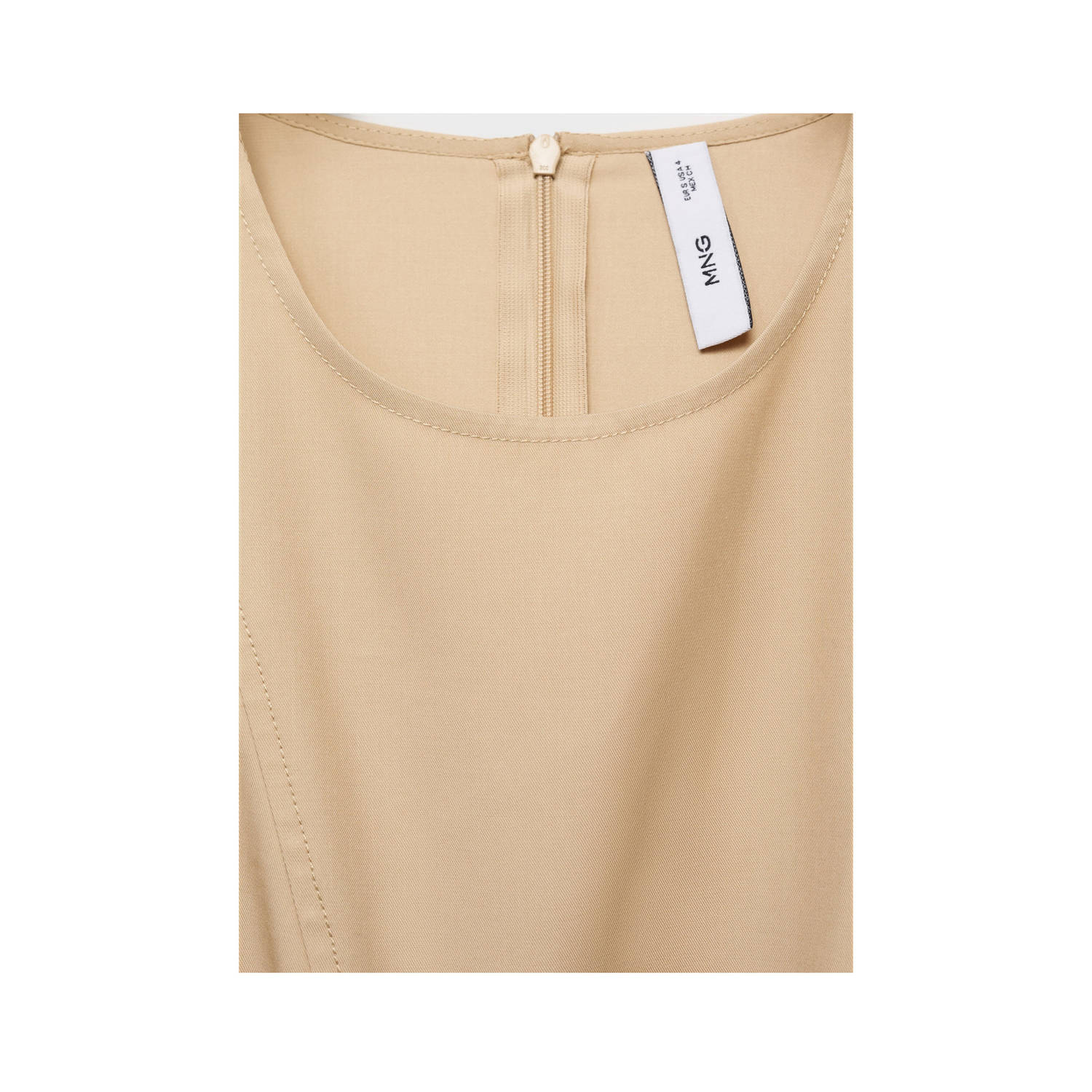 Mango midi jurk beige
