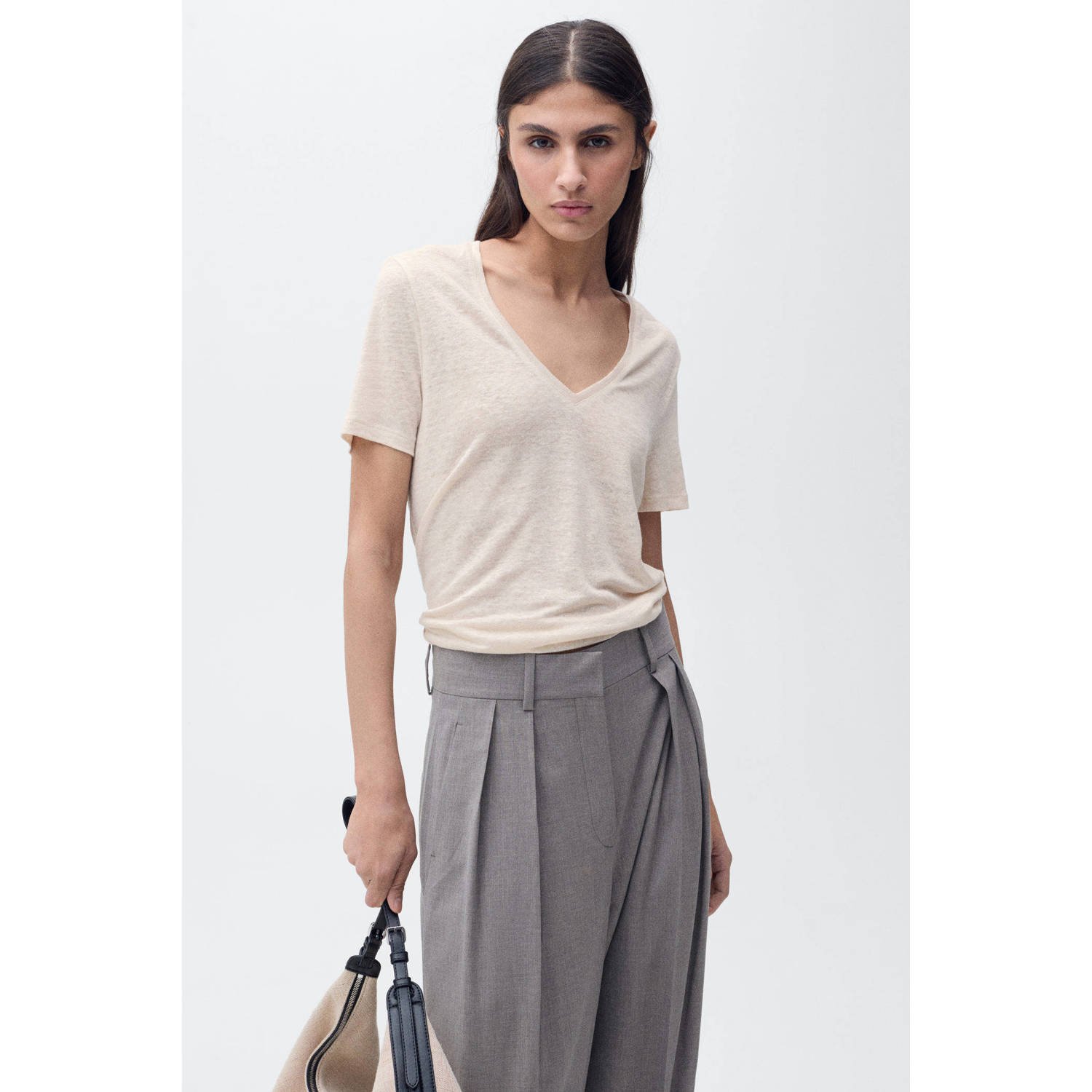 Mango T-shirt zand