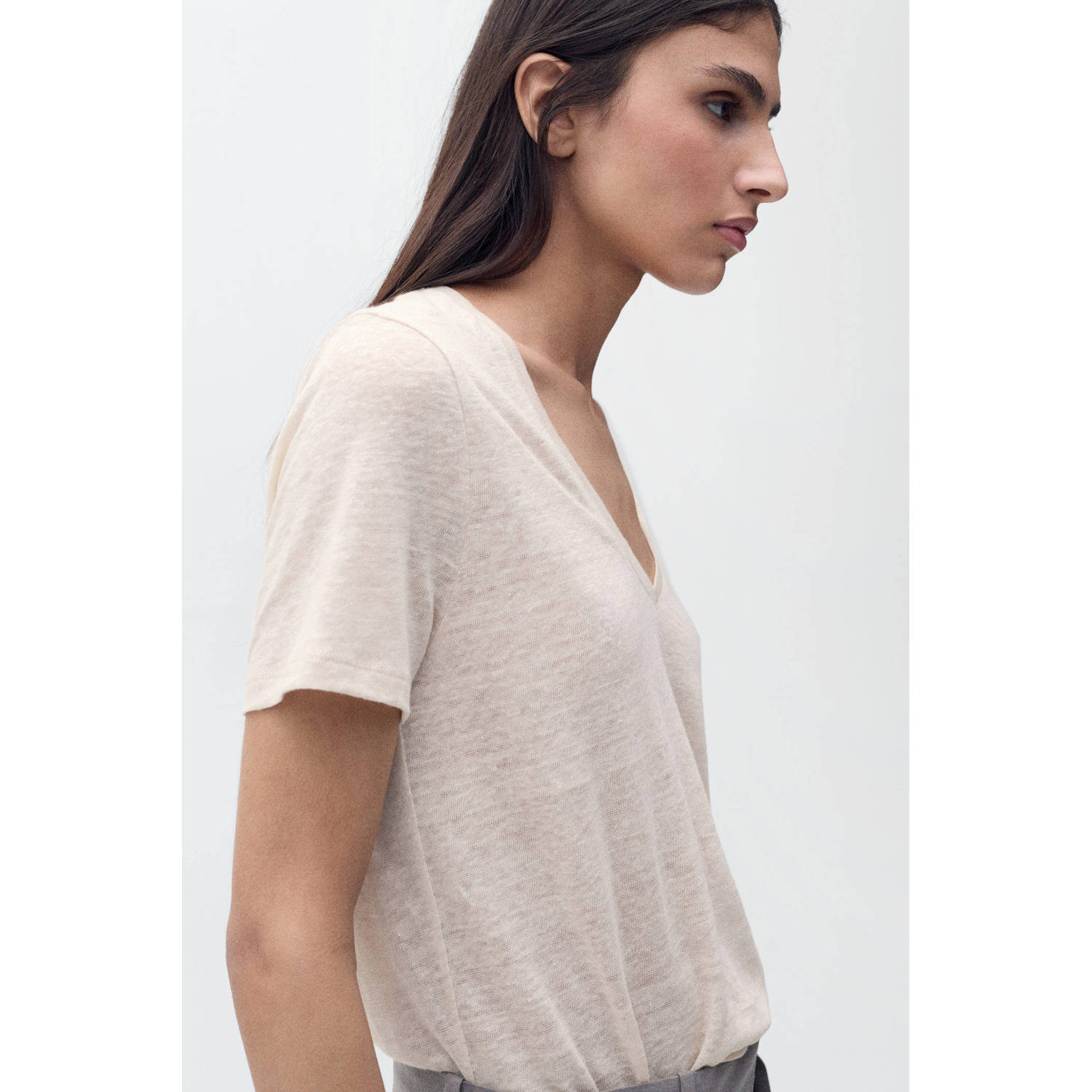 Mango T-shirt zand