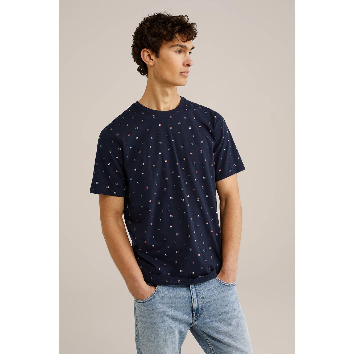 WE Fashion T-shirt donkerblauw