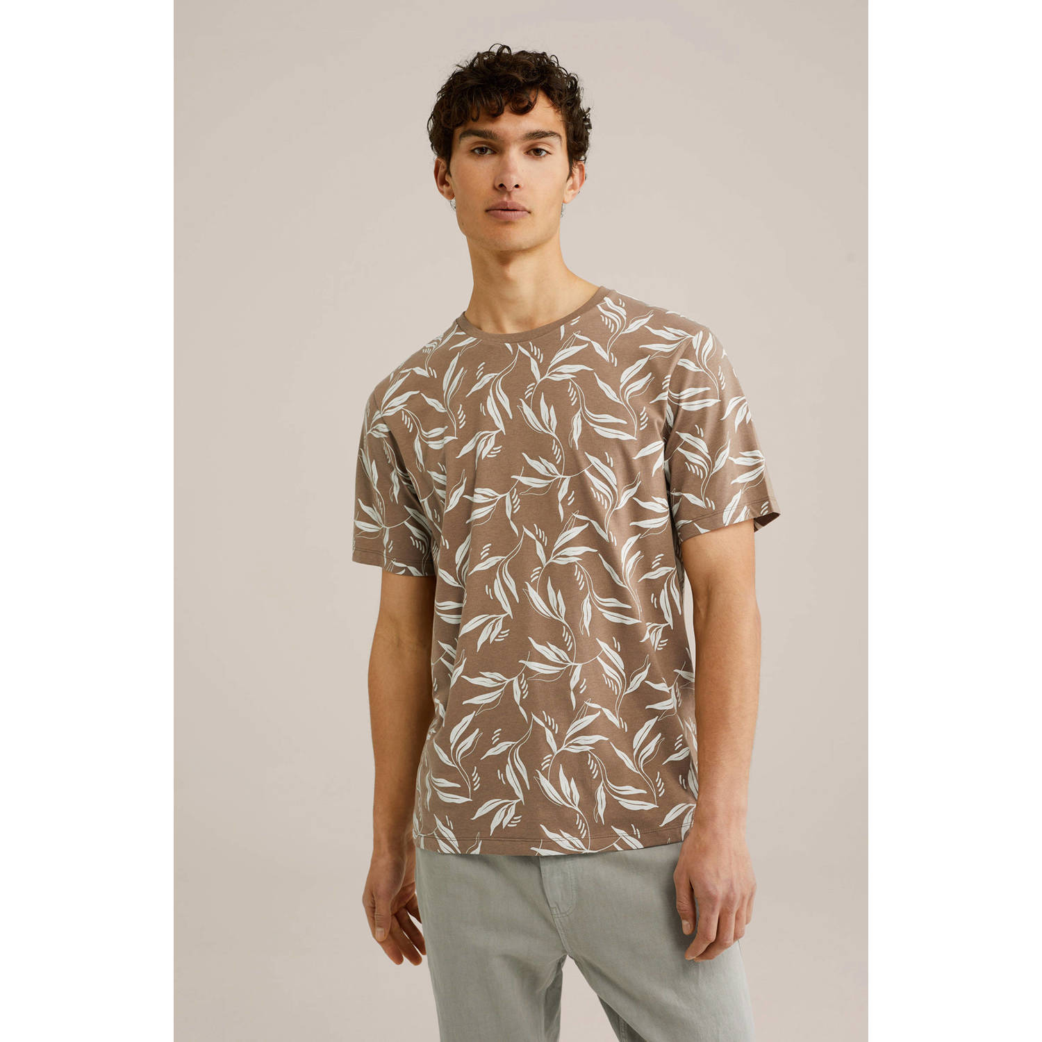 WE Fashion T-shirt lichtbruin