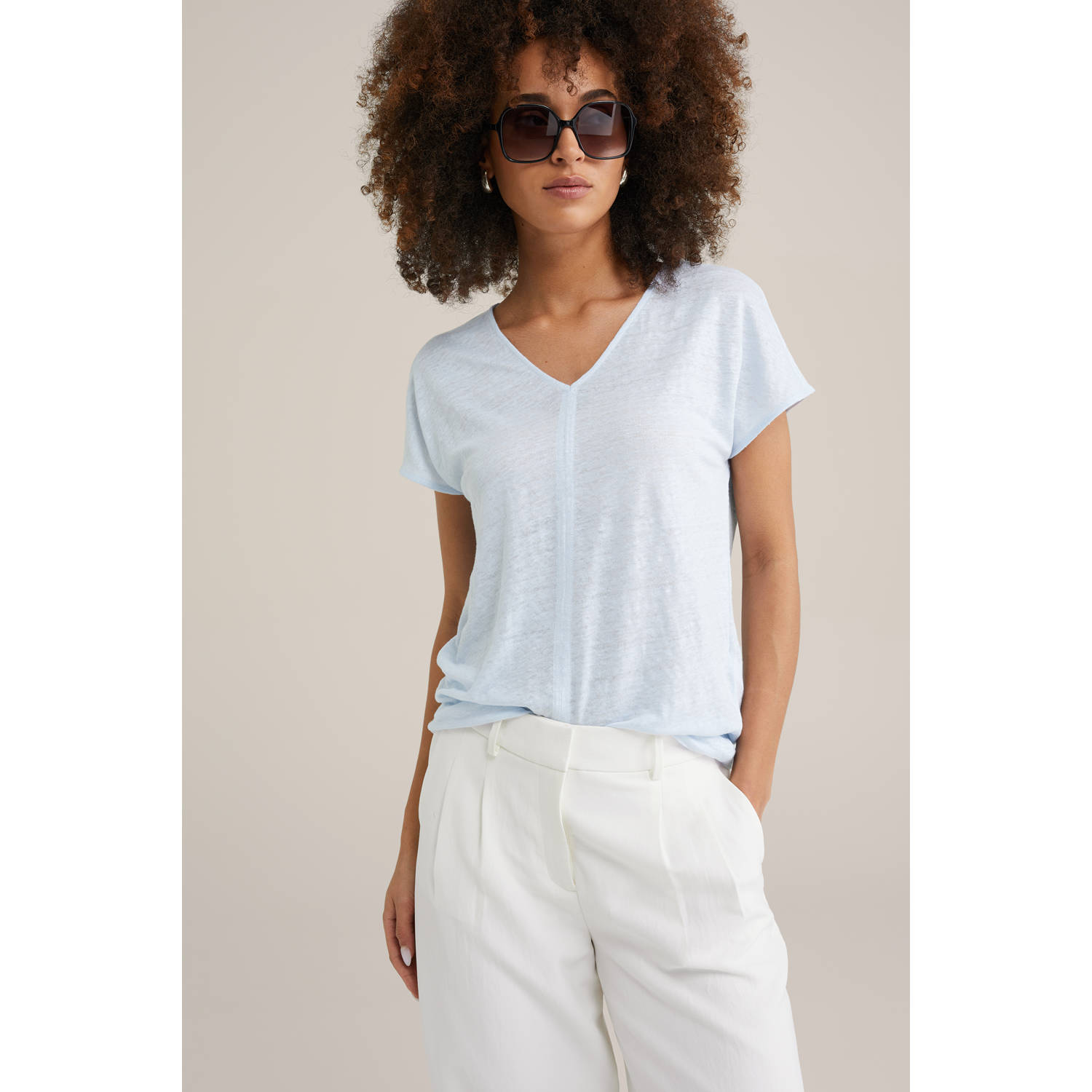 WE Fashion top lichtblauw