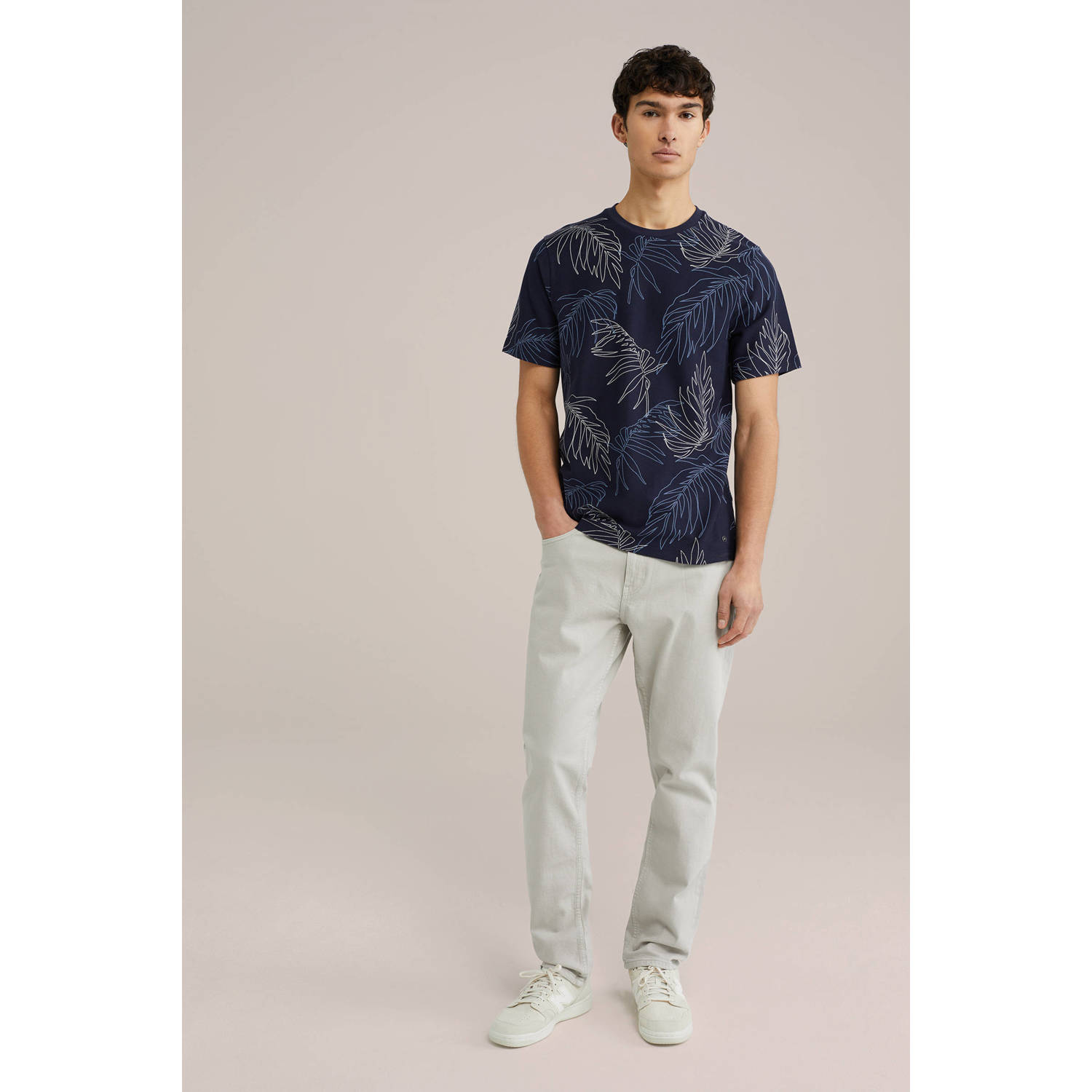 WE Fashion T-shirt donkerblauw