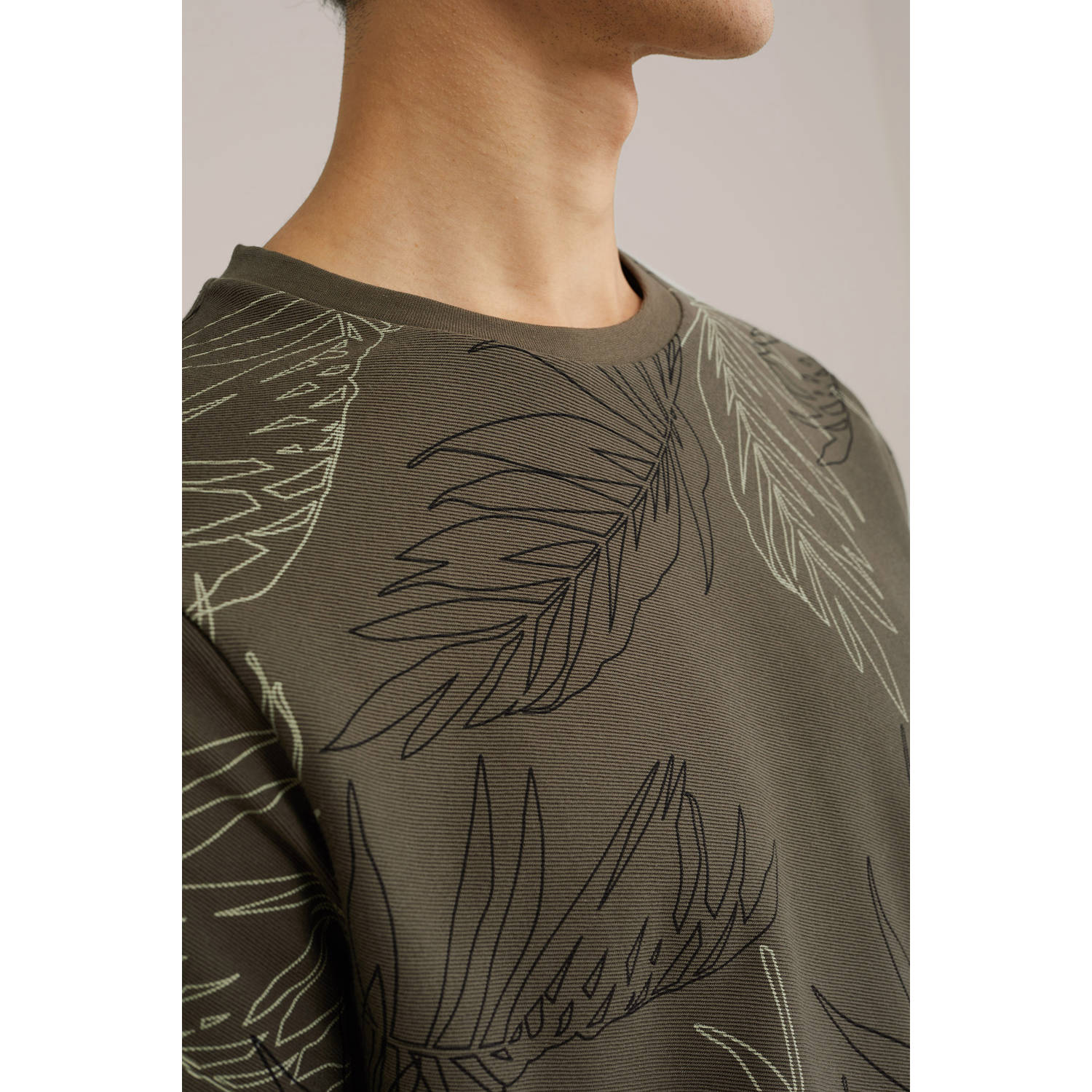WE Fashion T-shirt donkergroen