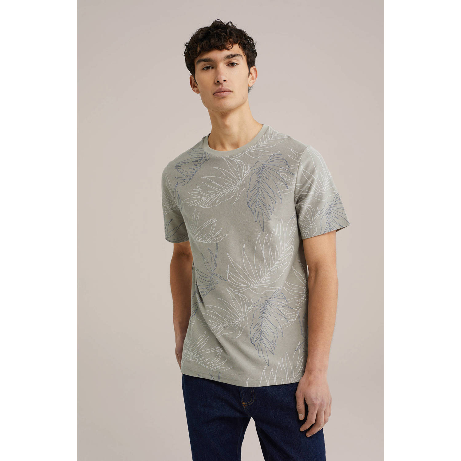 WE Fashion T-shirt grijsgroen