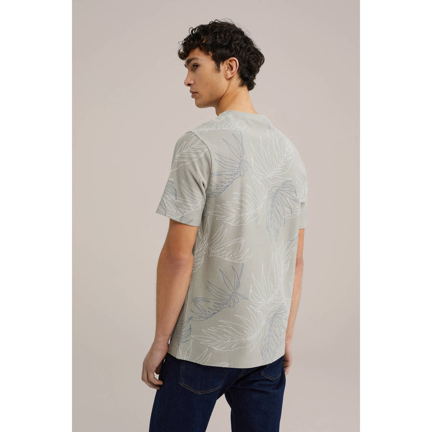 WE Fashion T-shirt grijsgroen