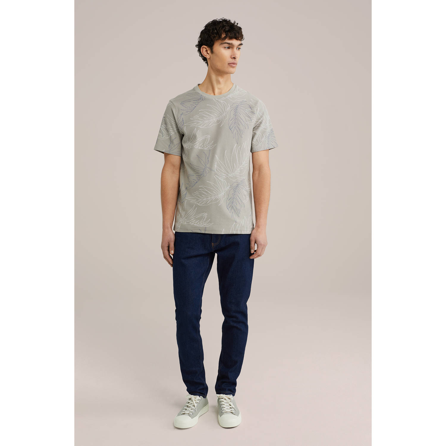 WE Fashion T-shirt grijsgroen