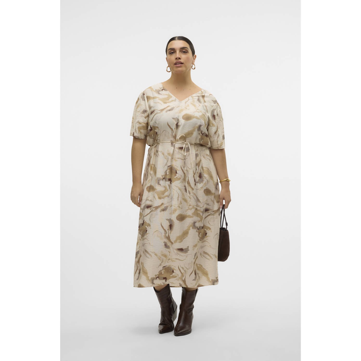 VERO MODA CURVE maxi jurk ecru