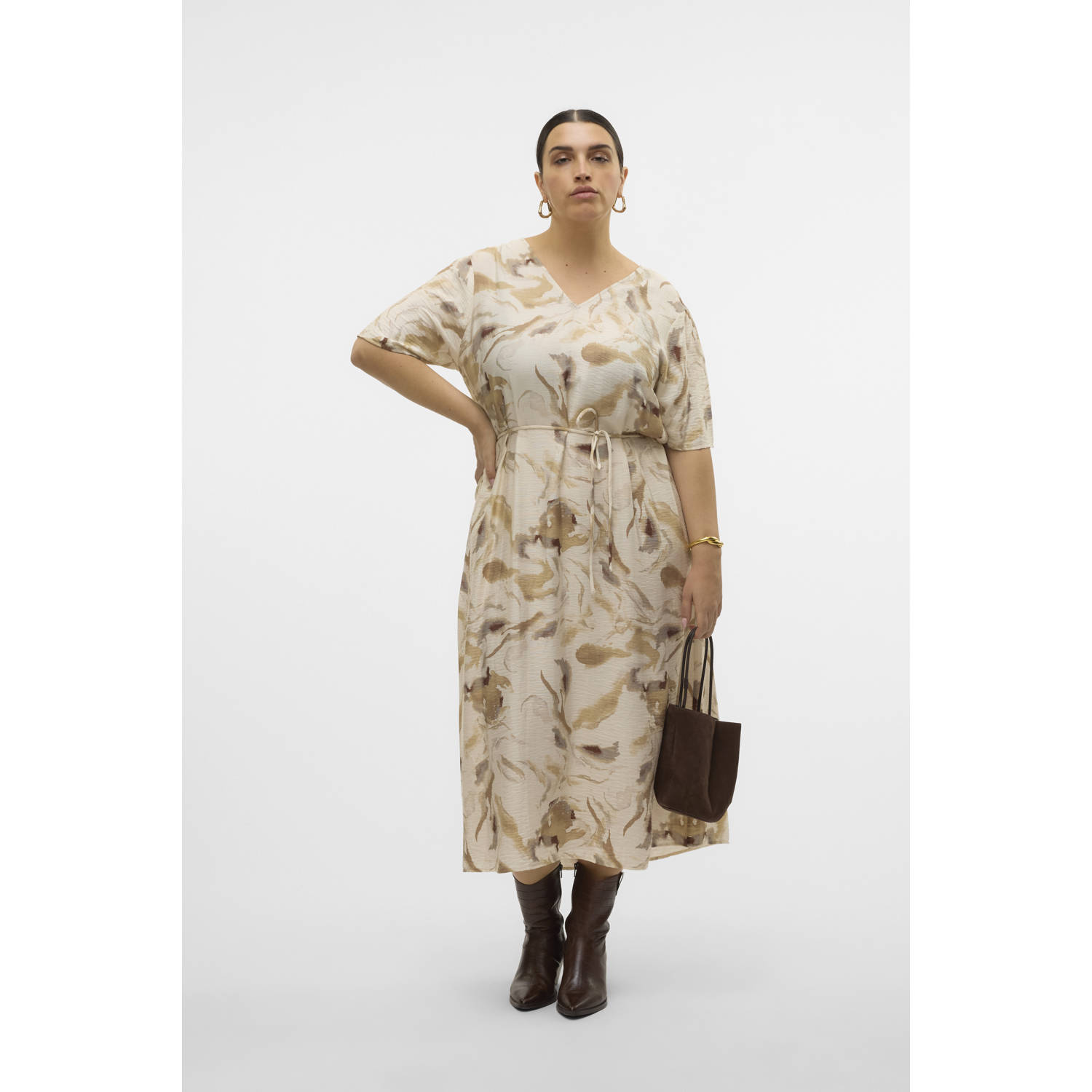 VERO MODA CURVE maxi jurk ecru