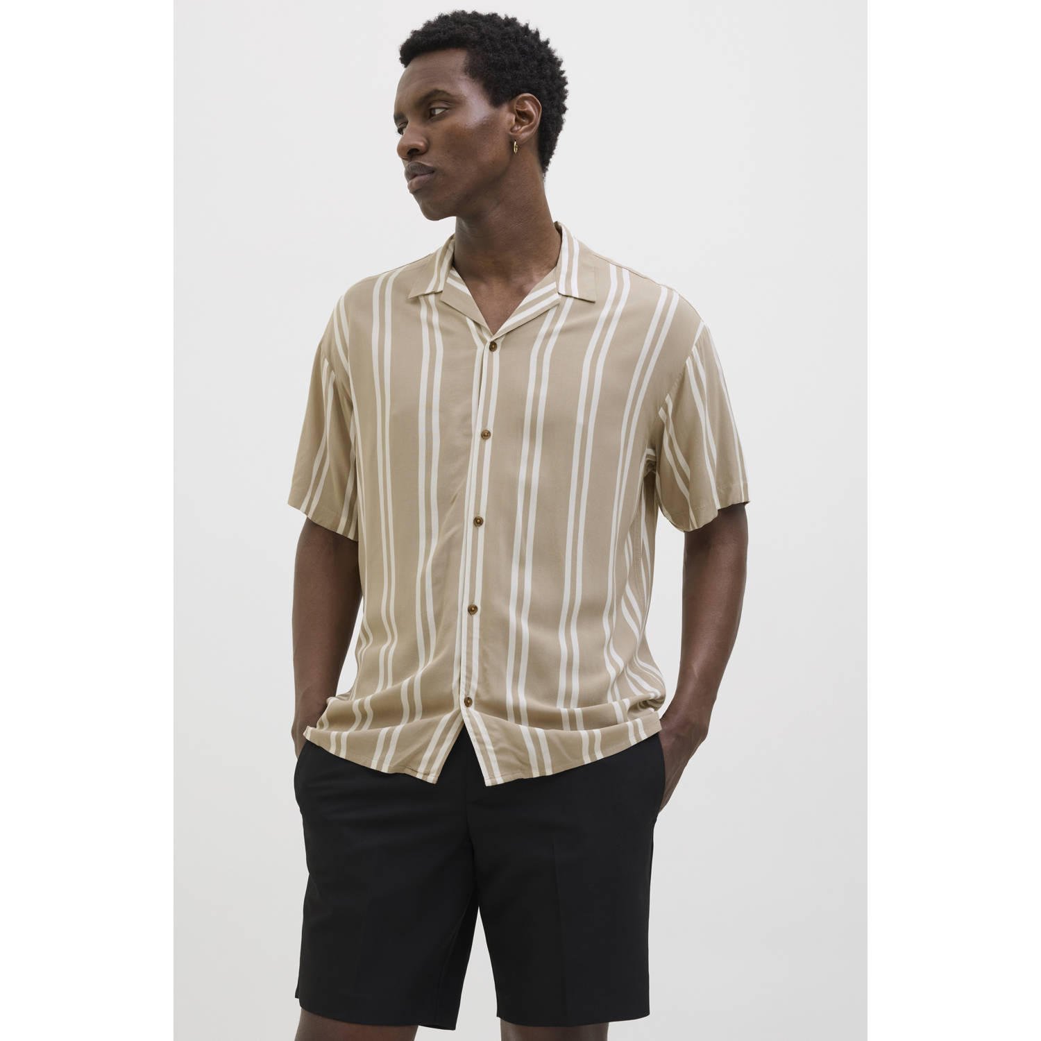 Jack & Jones Overhemd met korte mouwen JJEJEFF STRIPE RESORT SHIRT SS SN