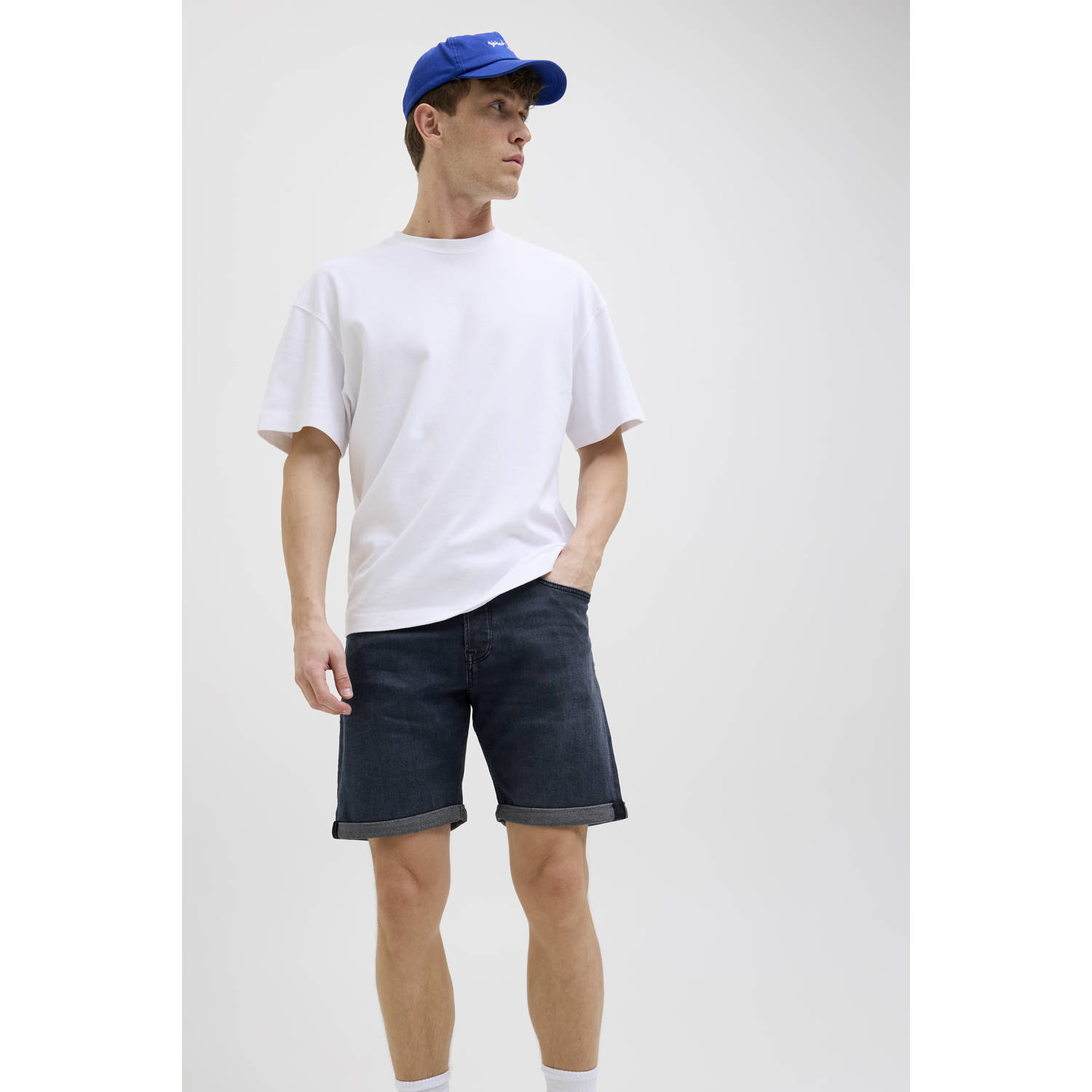 JACK & JONES JEANS INTELLIGENCE denim regular short dark blue denim