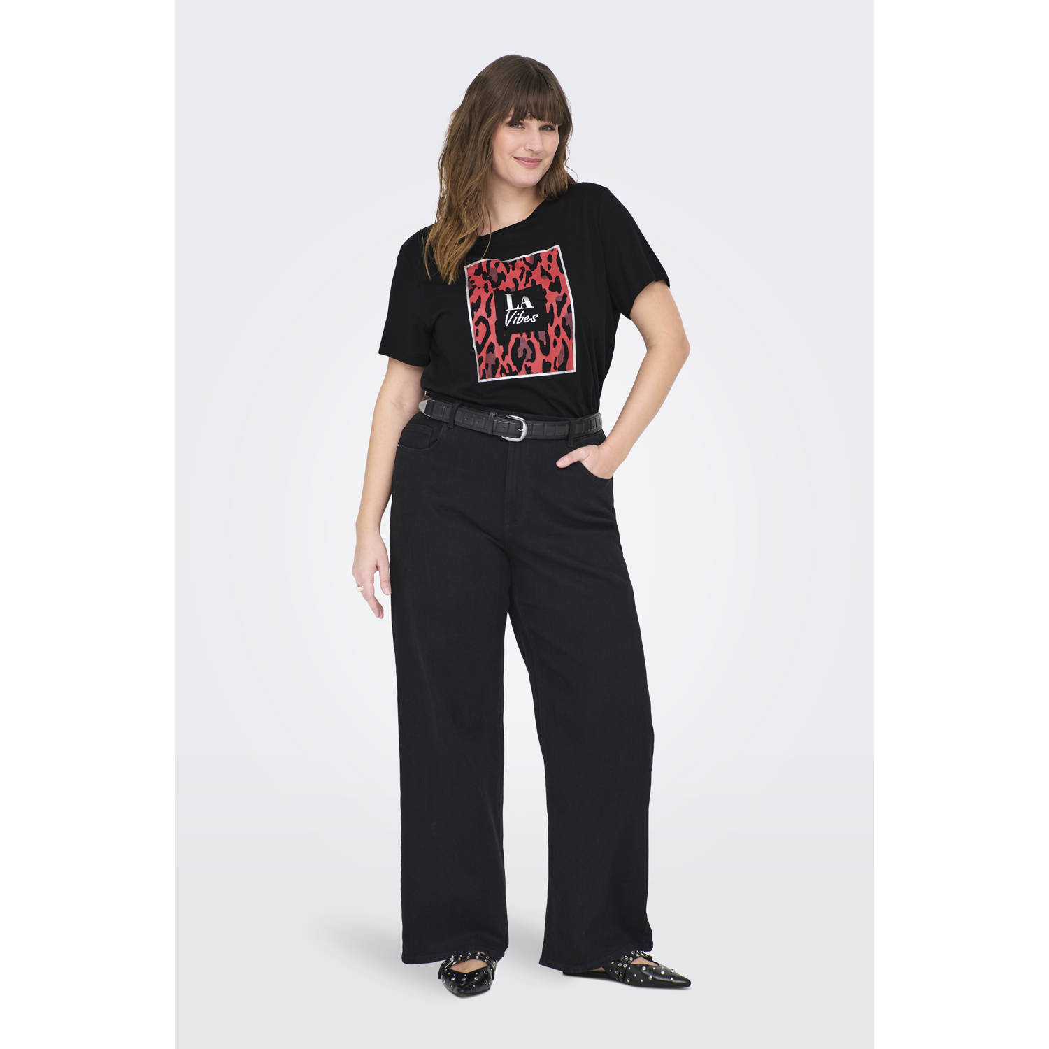 ONLY CARMAKOMA T-shirt zwart