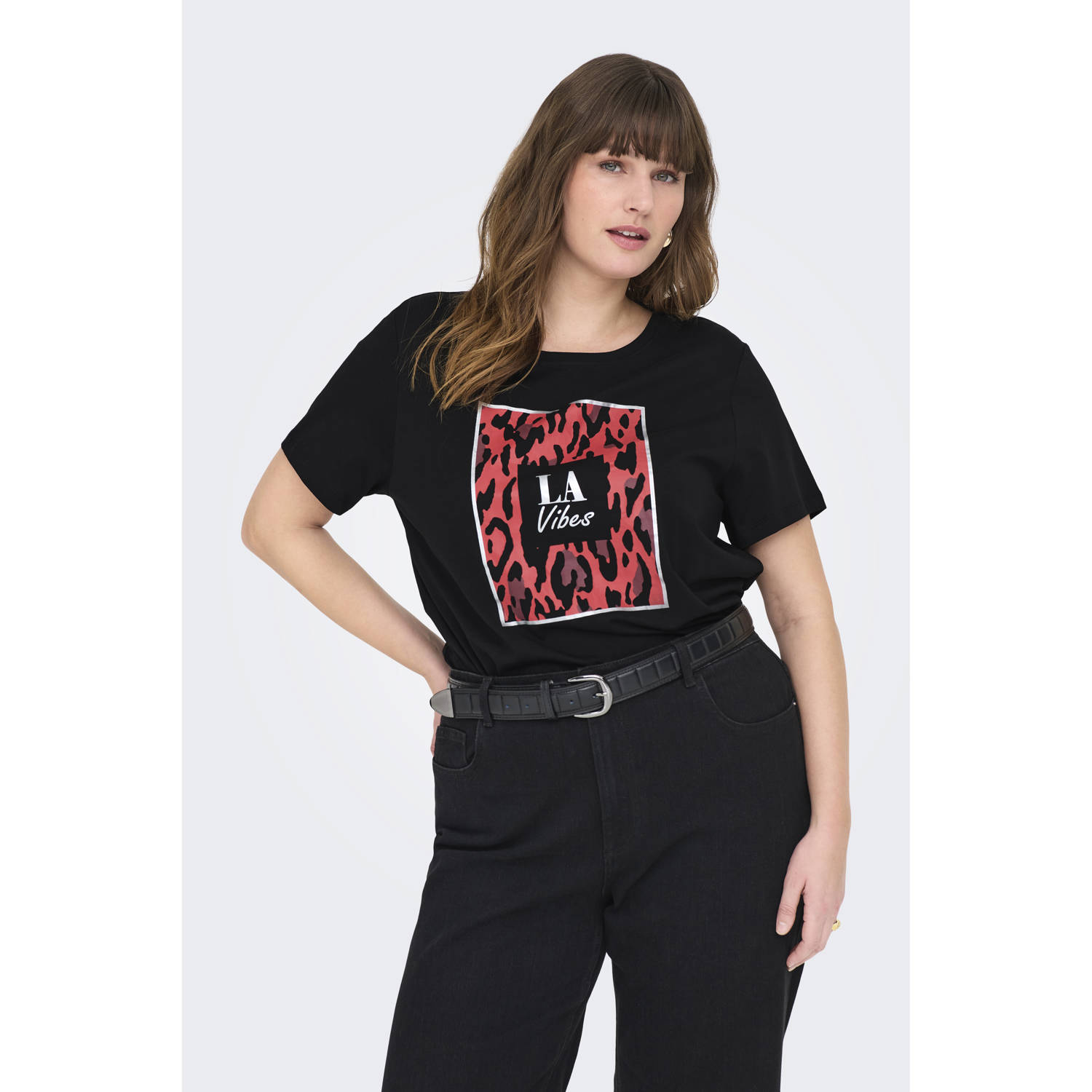 ONLY CARMAKOMA T-shirt zwart