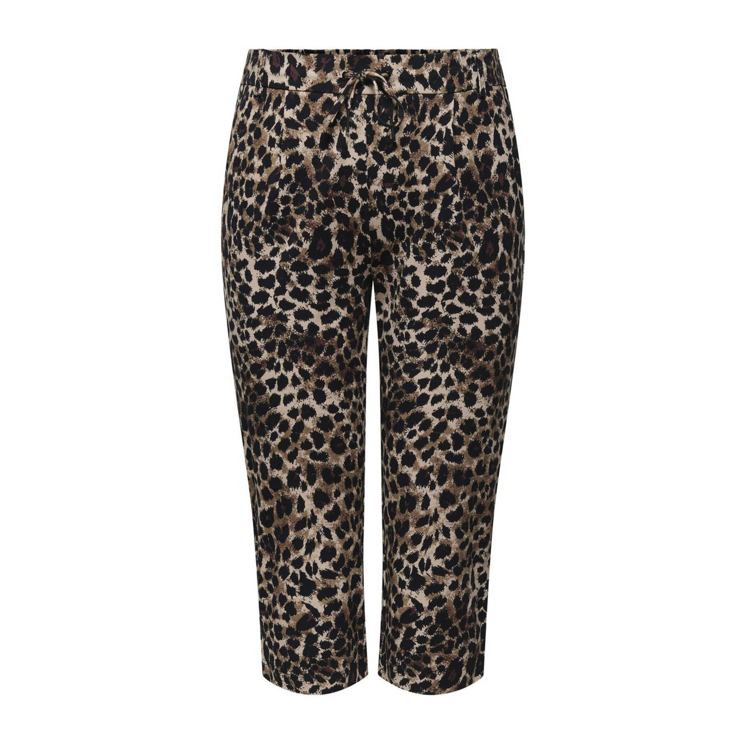 ONLY CARMAKOMA regular waist broek bruin