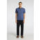 Selected regular polo fijn gebreid blauw
