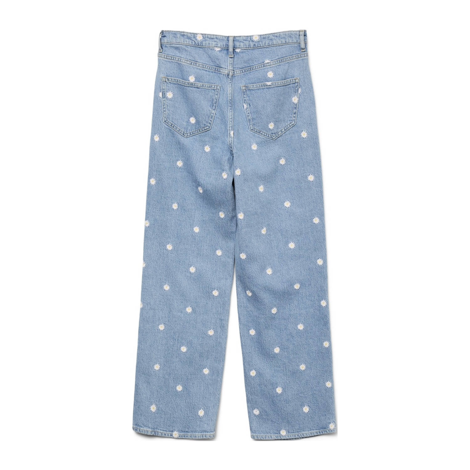 VERO MODA high waist wide leg jeans light blue denim