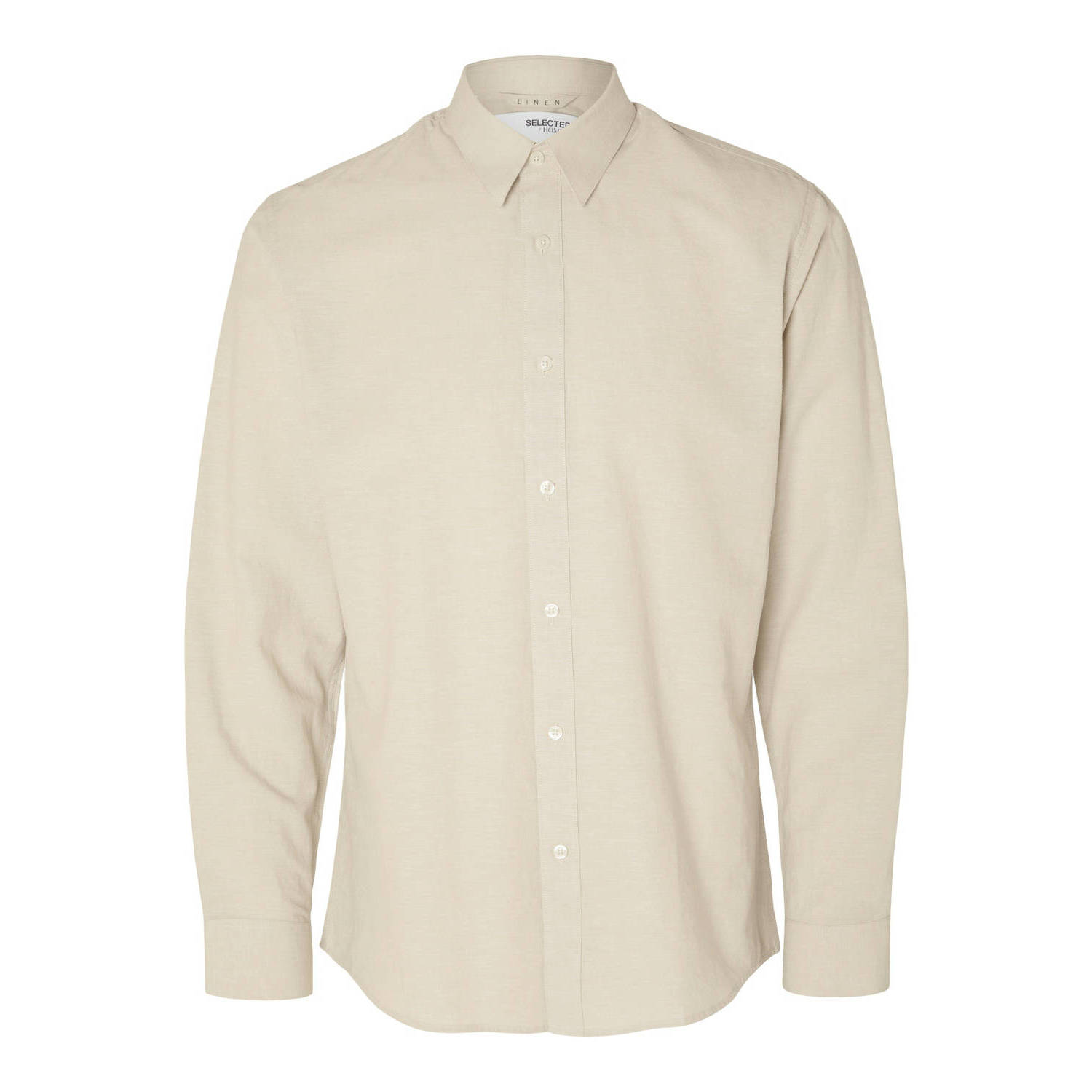 SELECTED HOMME slim fit overhemd SLHSLIMSUN ecru