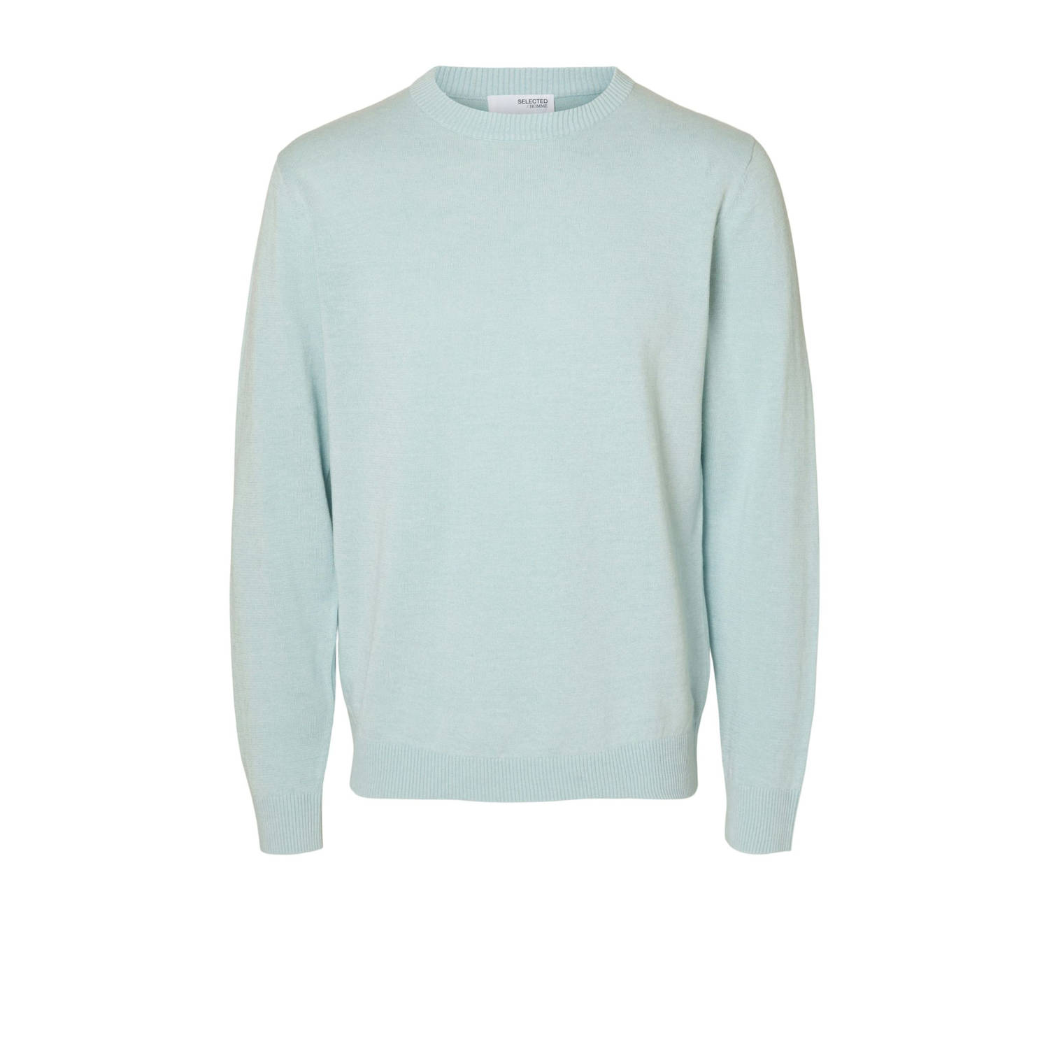 SELECTED HOMME pullover SLHMATTIS gebreid lichtblauw