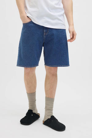loose denim short blauw