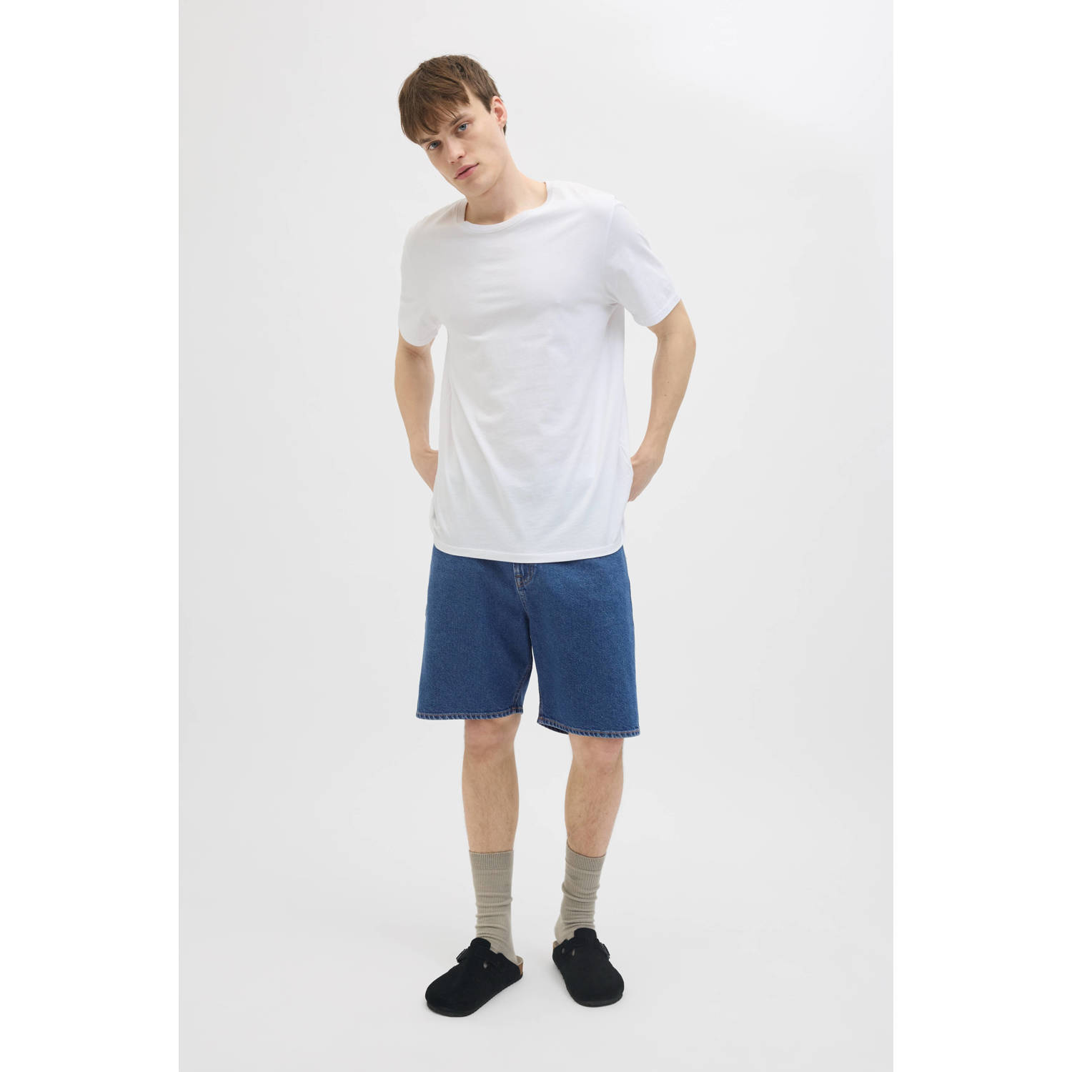 JJ REBEL loose denim short blauw