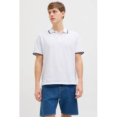 JJ REBEL regular polo wit afbeelding