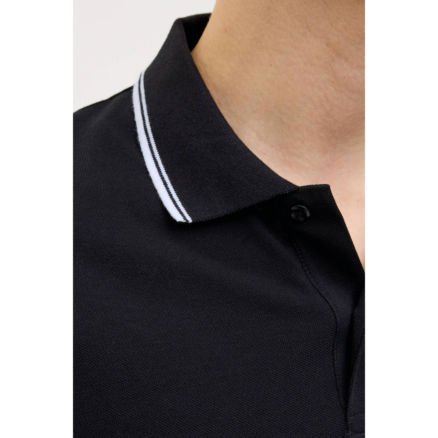 JJ REBEL regular polo zwart