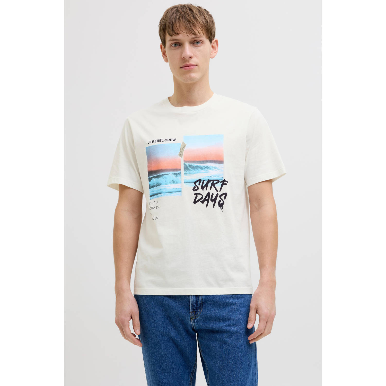 JJ REBEL T-shirt ecru