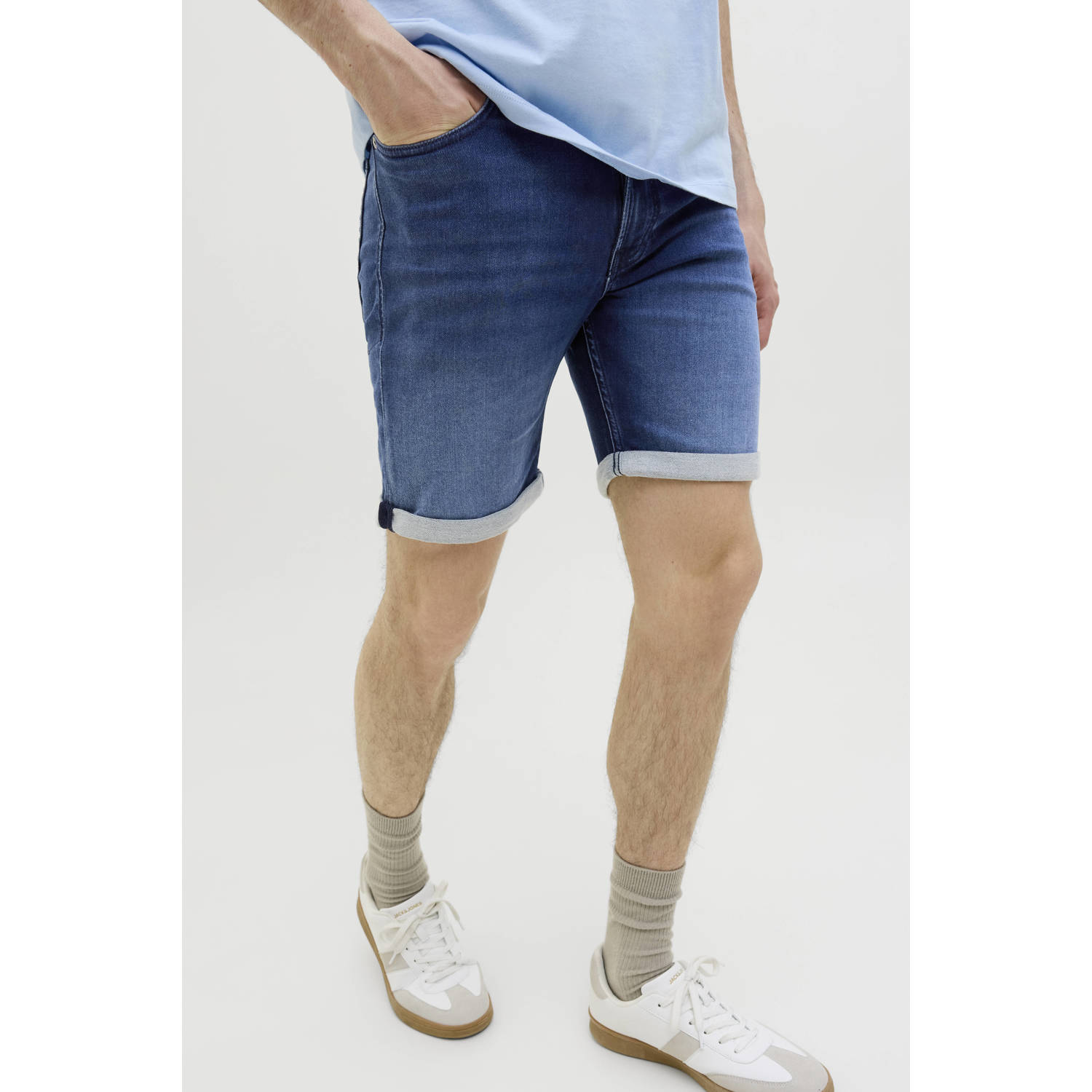 JJ REBEL denim regular short dark blue denim