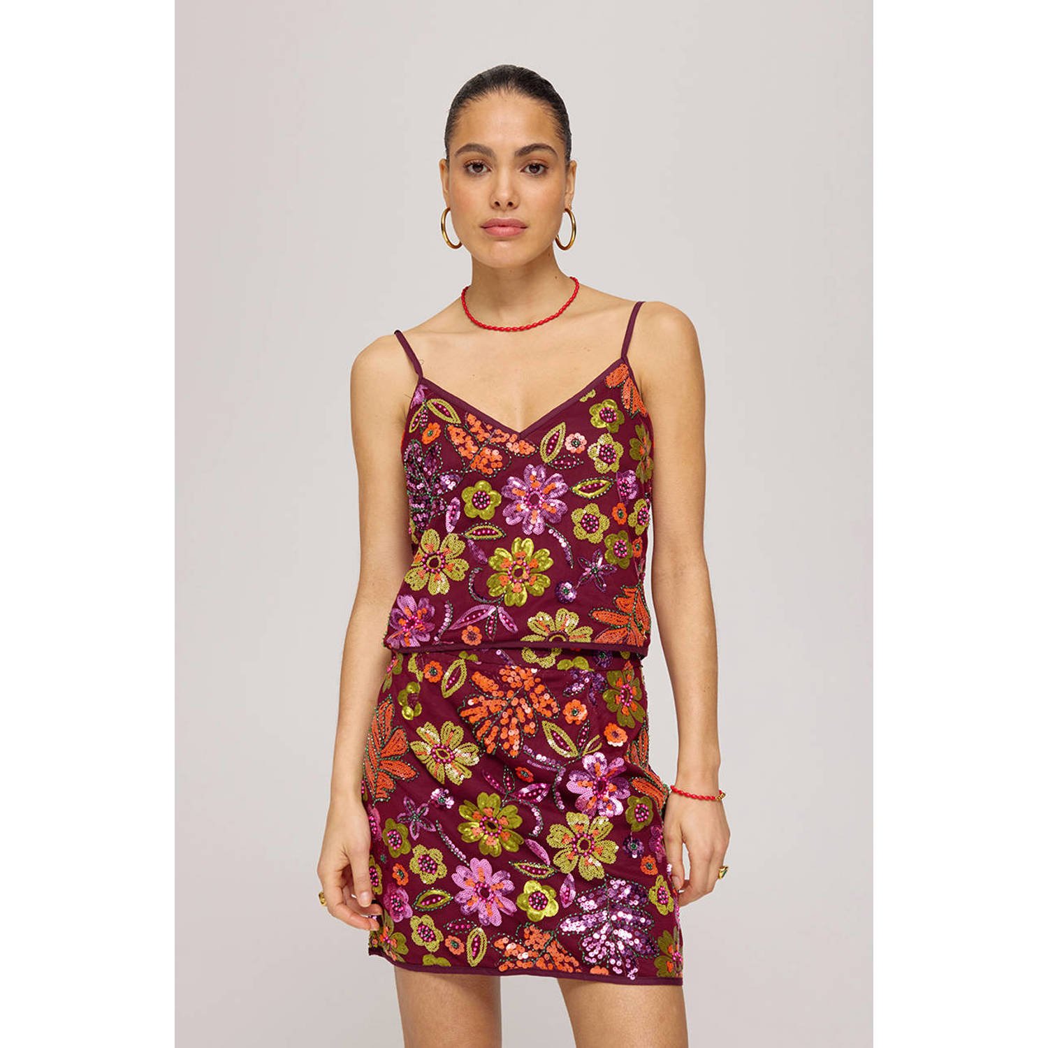 HARPER & YVE glitter top multi met pailletten