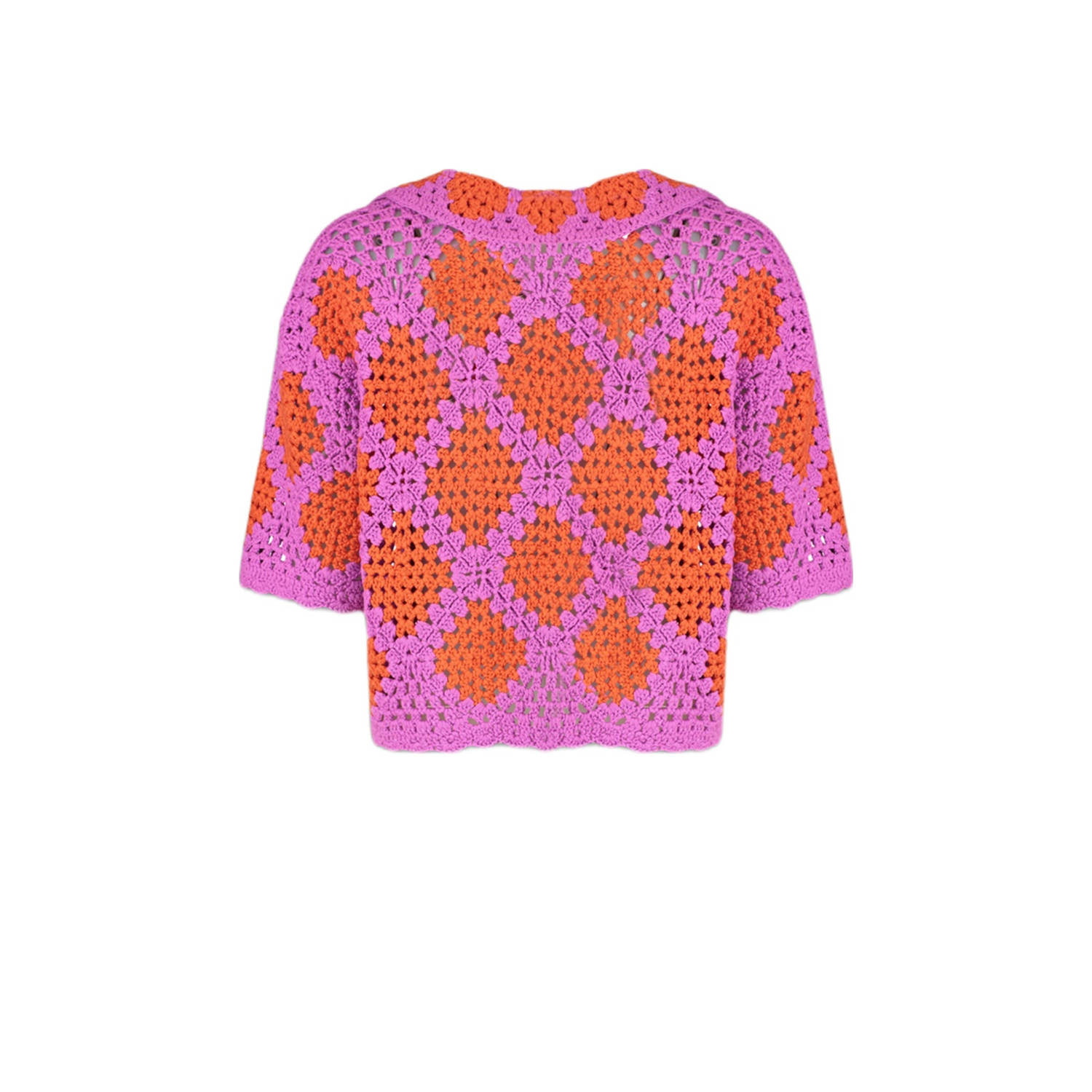 HARPER & YVE top roze crochet