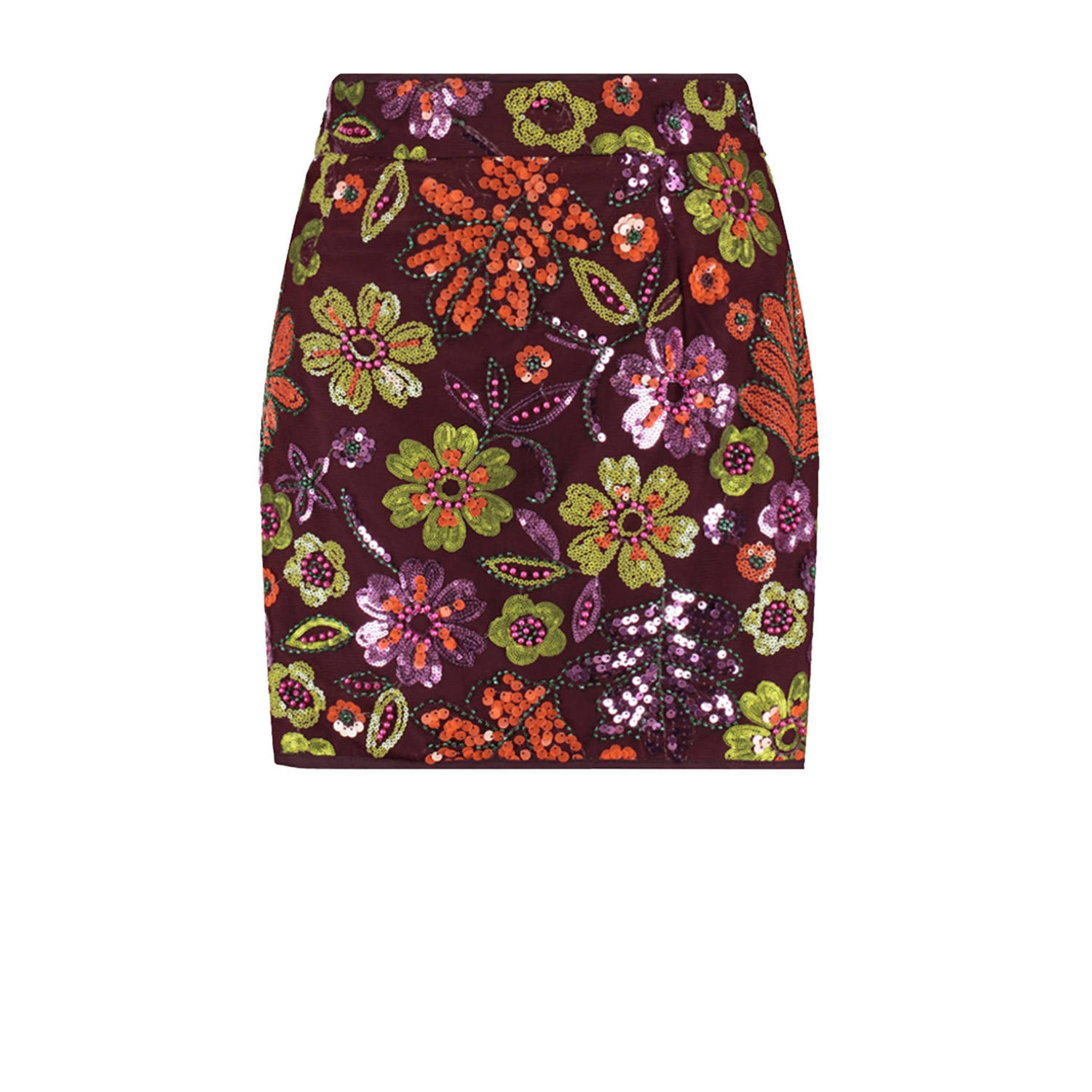 HARPER & YVE korte rok met pailletten paars