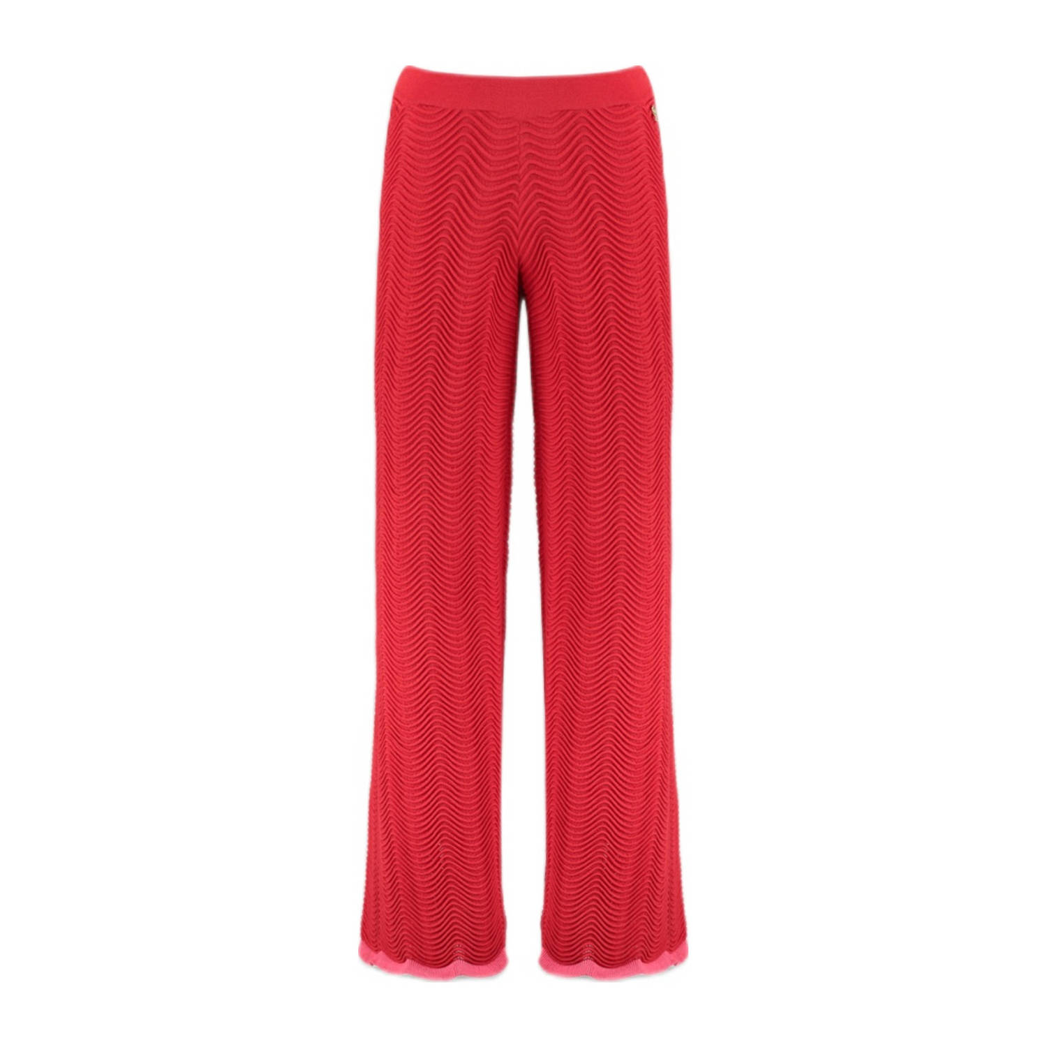HARPER & YVE straight high waist broek rood crochet
