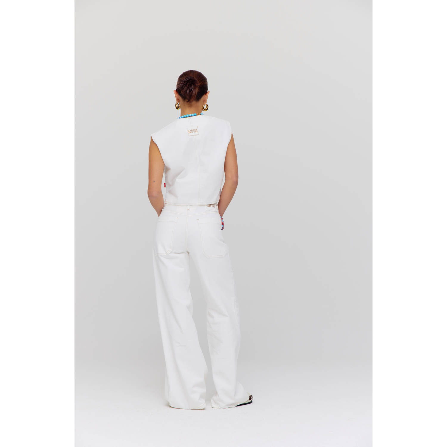 HARPER & YVE wide leg jeans ecru