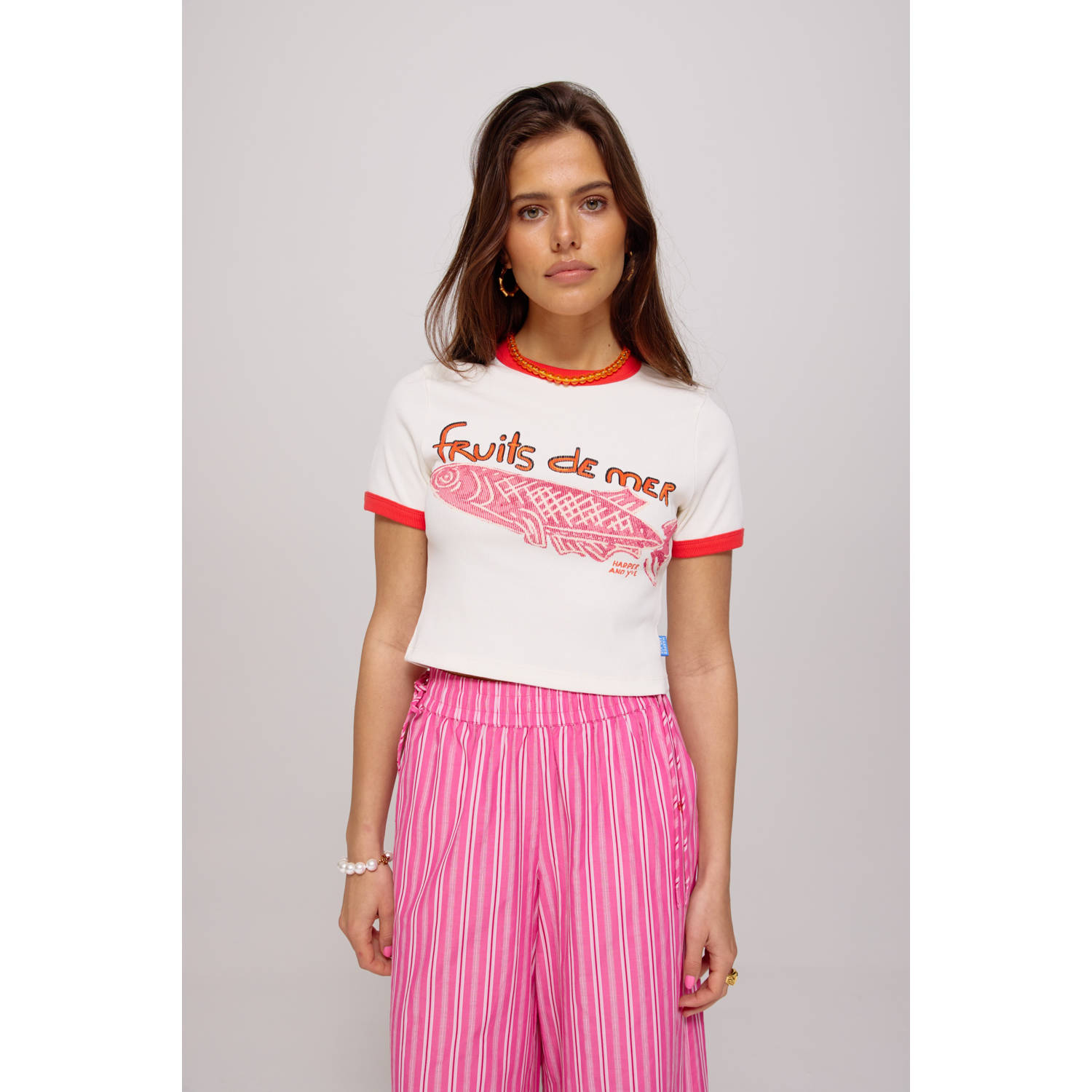 HARPER & YVE cropped top ecru