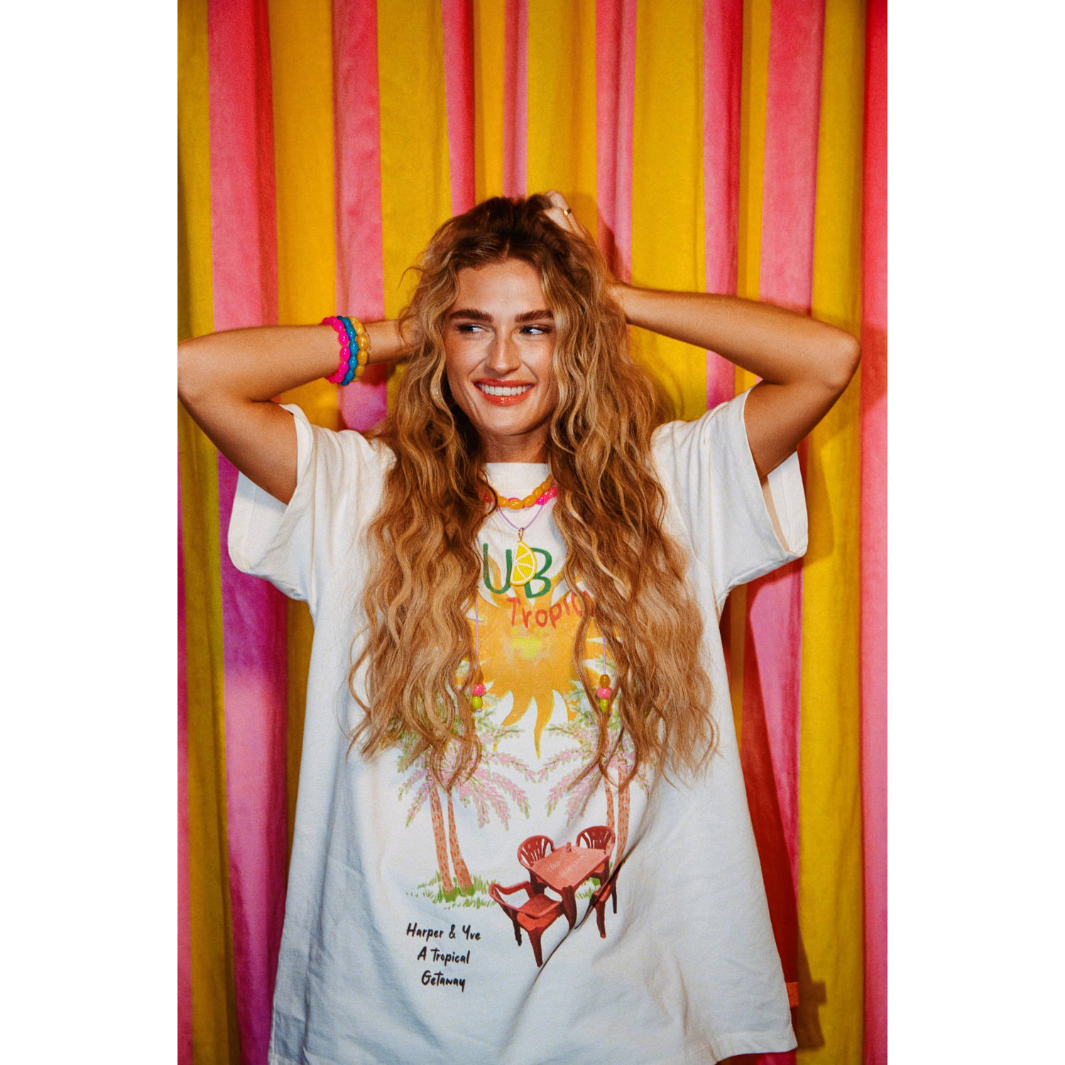 HARPER & YVE X Tessa T-shirt wit