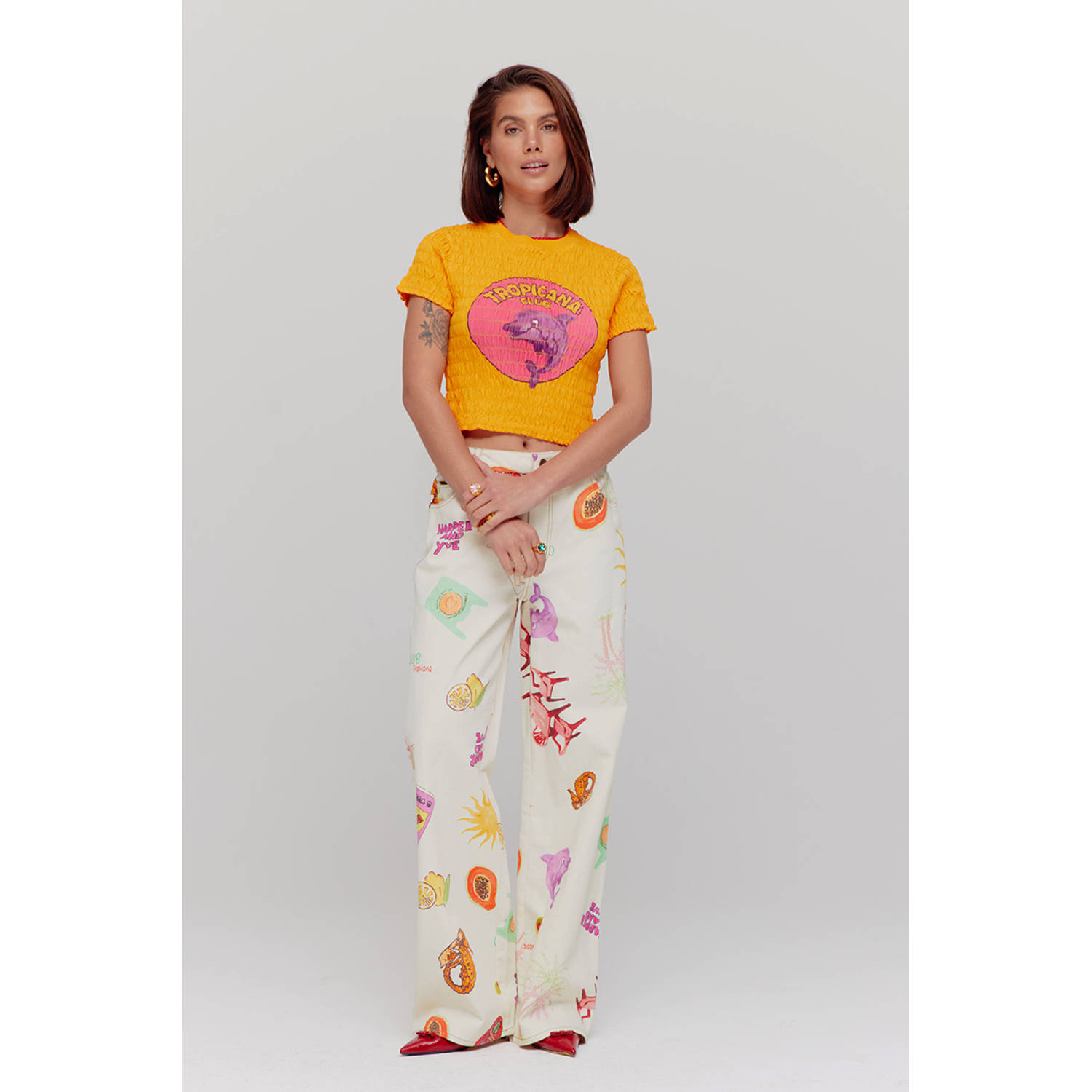 HARPER & YVE X Tessa wide leg jeans multi