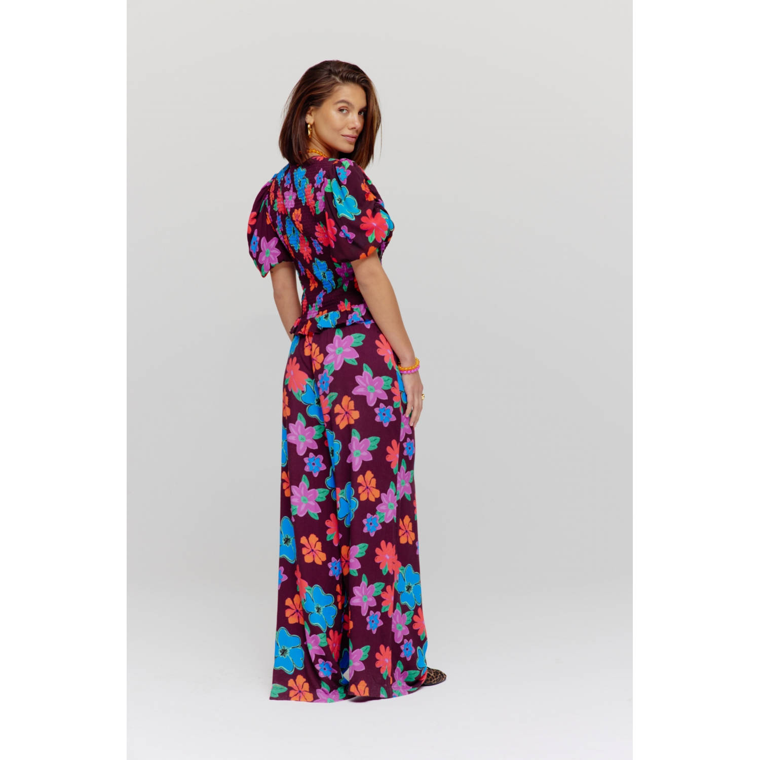 HARPER & YVE wide leg high waist broek multi