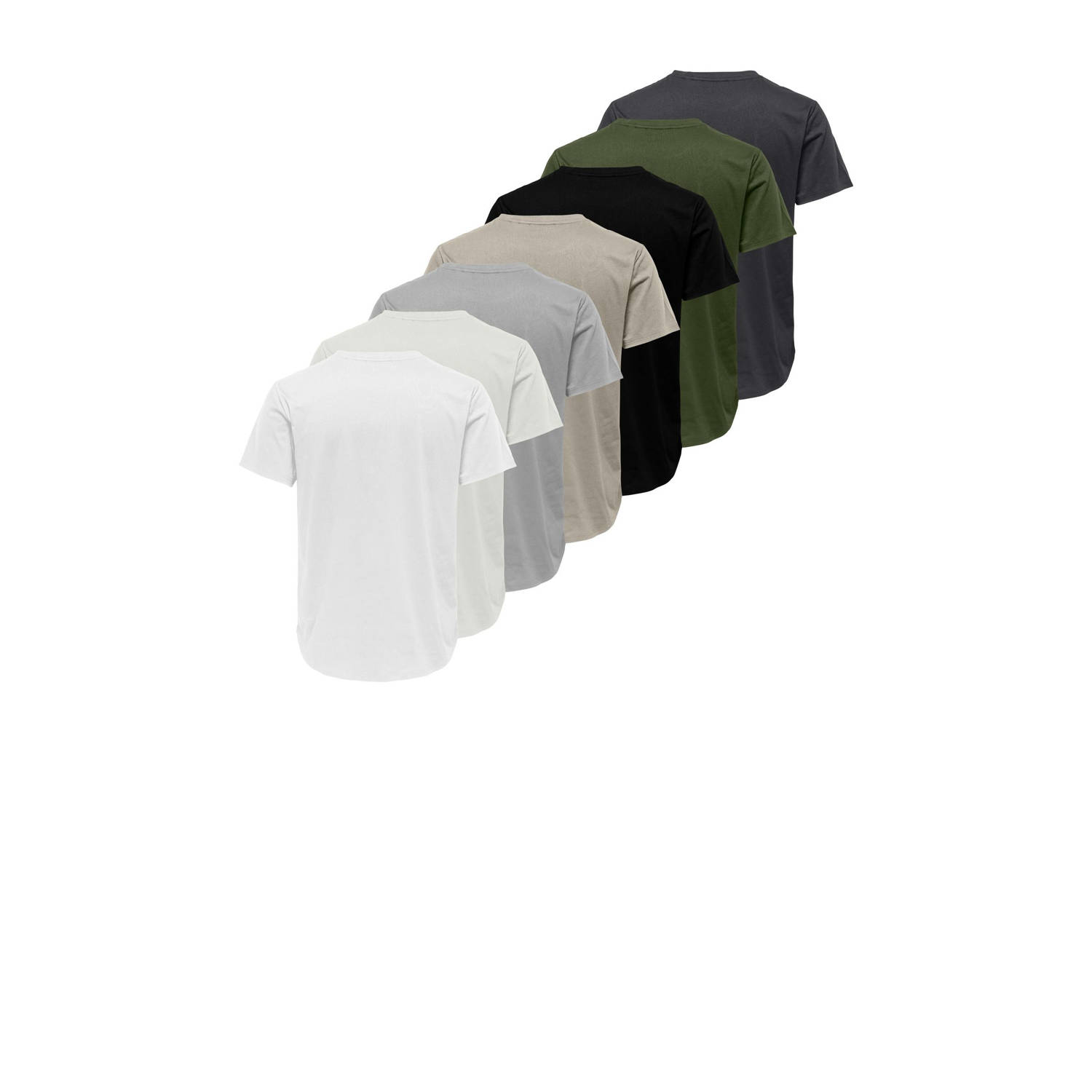 ONLY & SONS T-shirt ONSJEFF multi (set van 7)