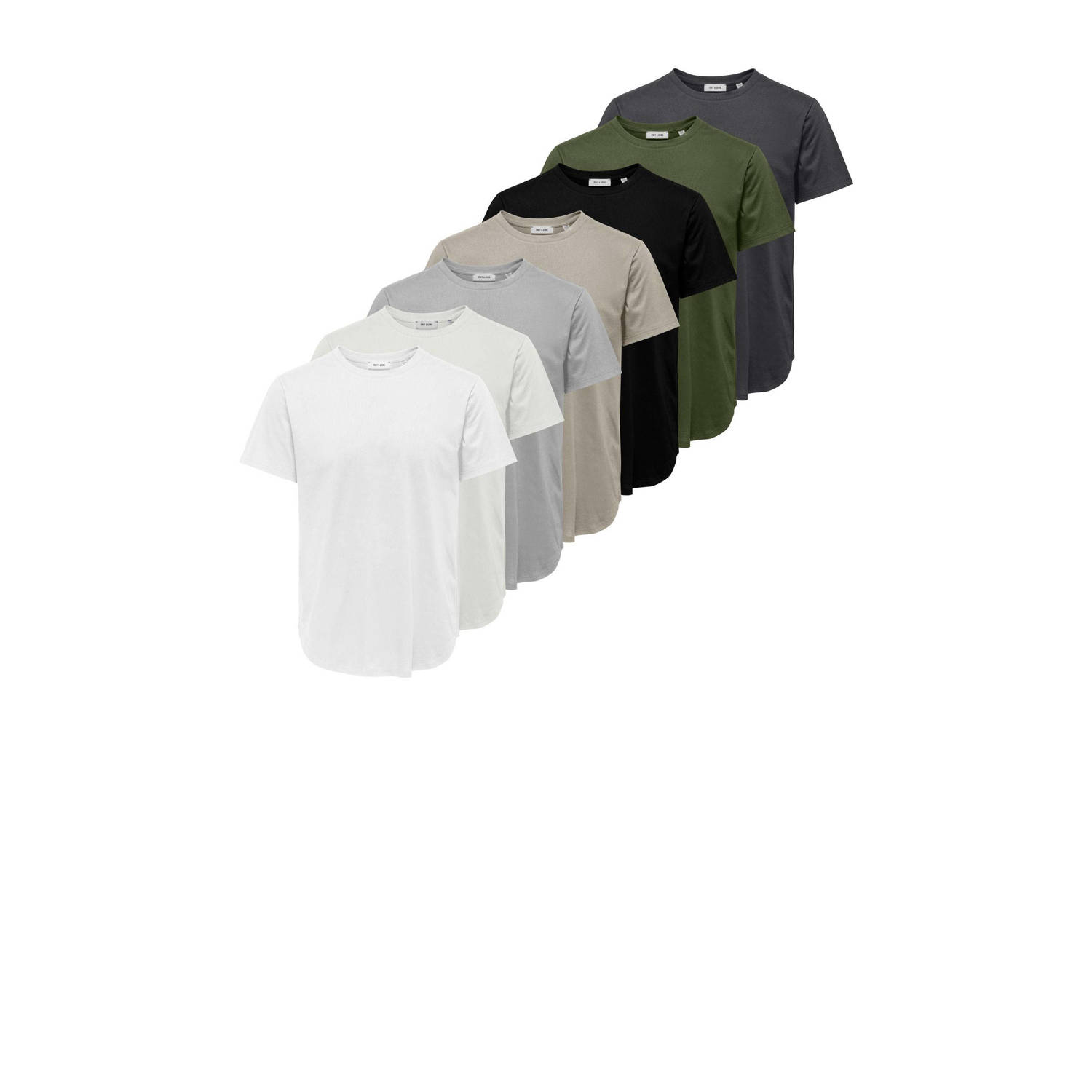 ONLY & SONS T-shirt ONSJEFF multi (set van 7)