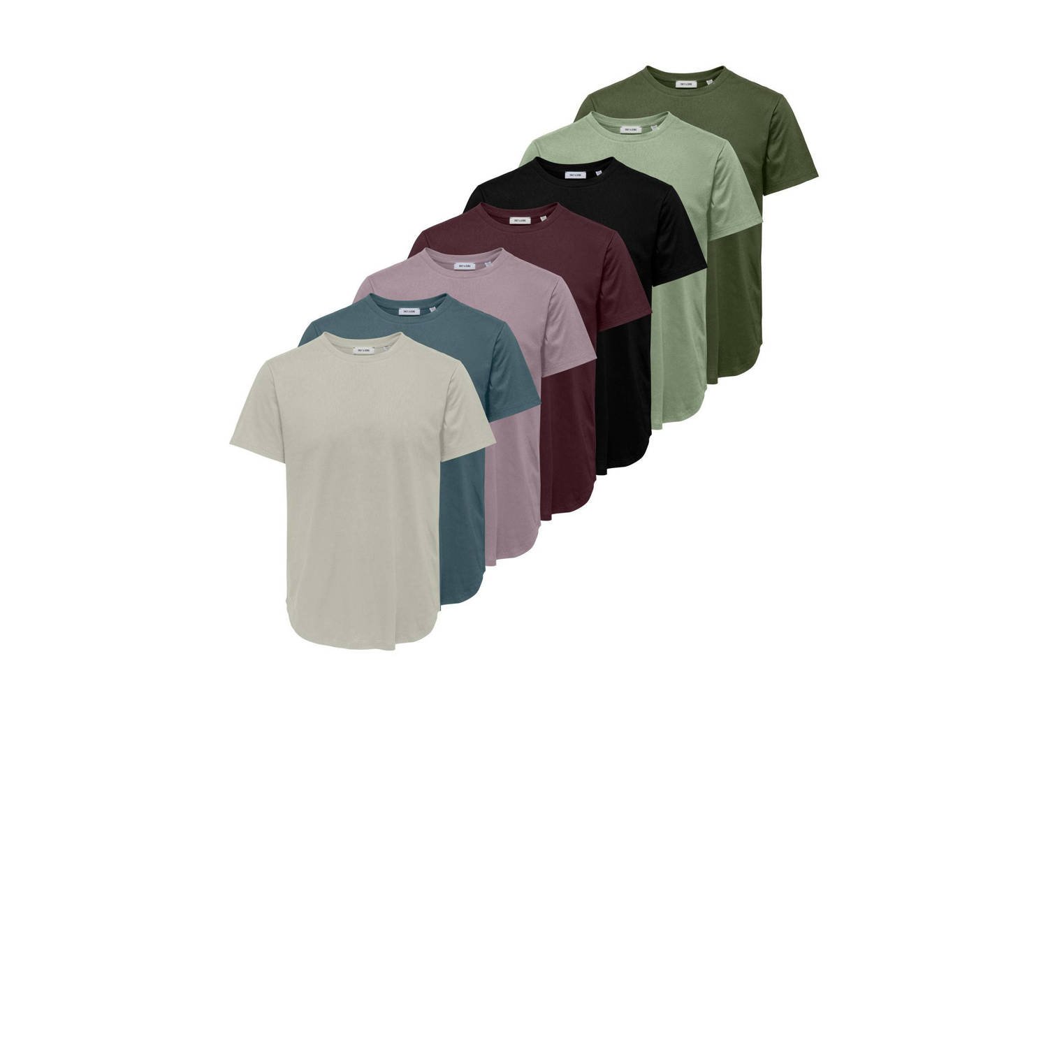 ONLY & SONS T-shirt ONSJEFF (set van 7)