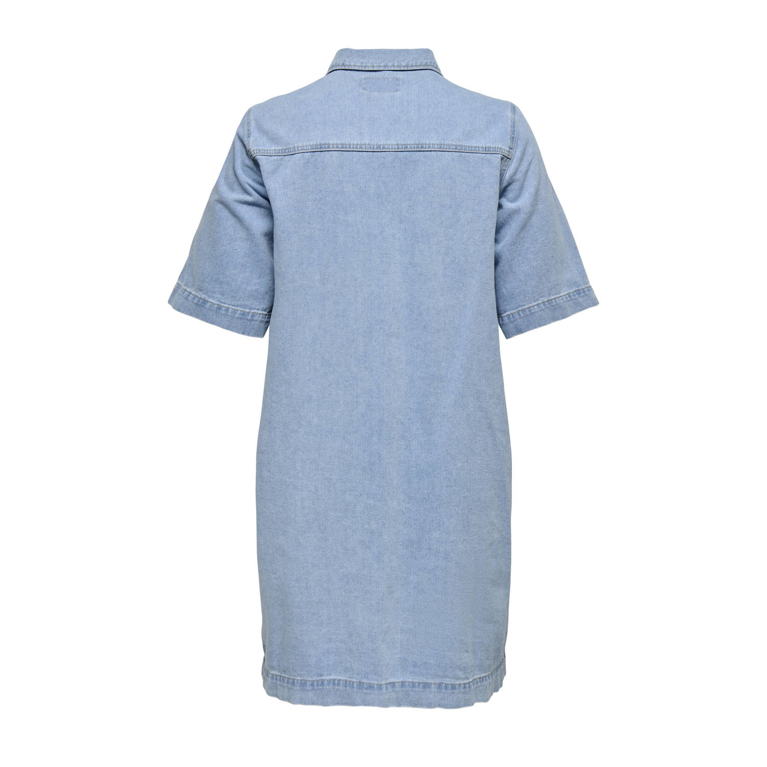 ONLY CARMAKOMA denim spijkerjurk gebreid light blue denim