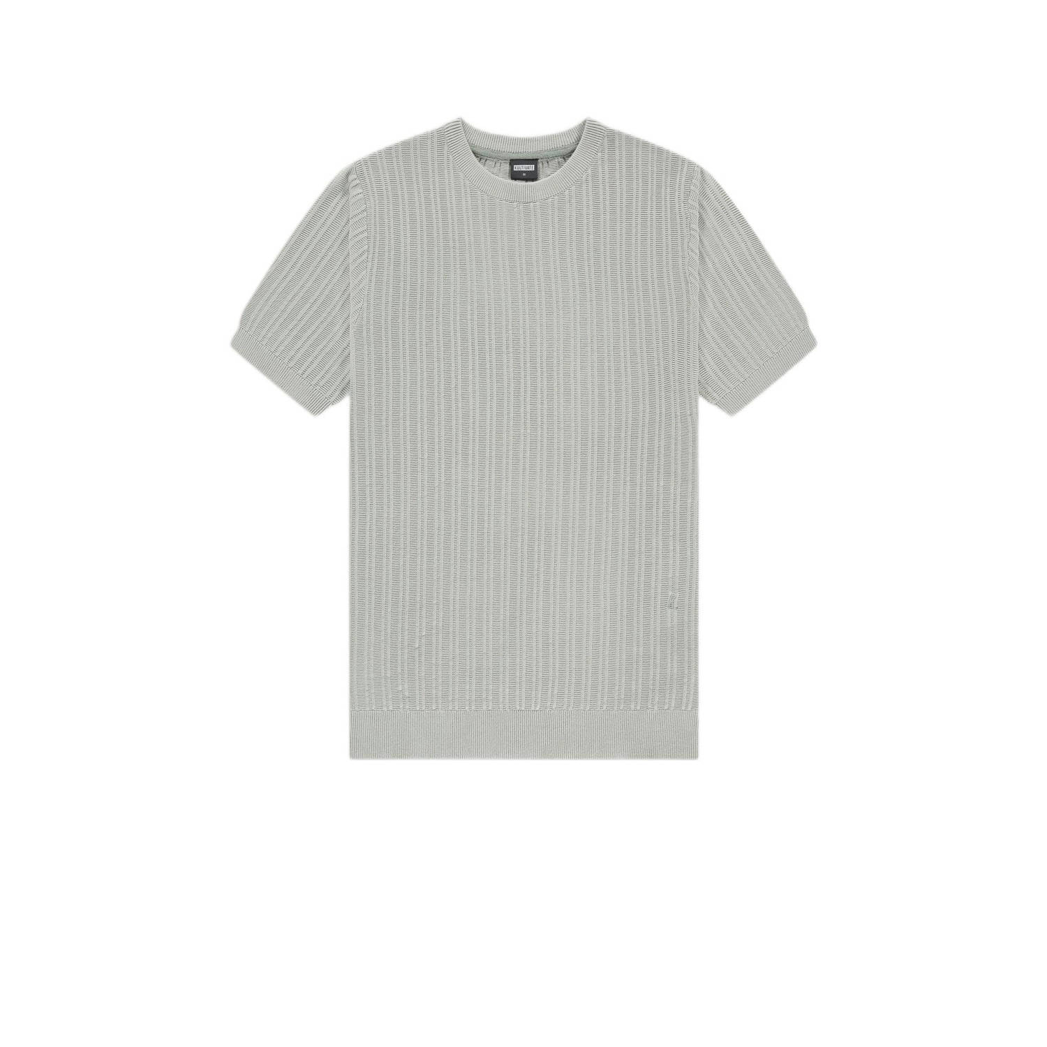 Kultivate T-shirt gebreid grijs
